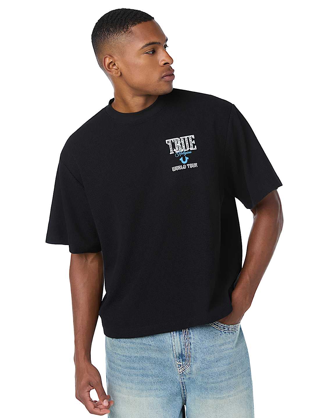 WORLD TOUR BOXY WAFFLE TEE