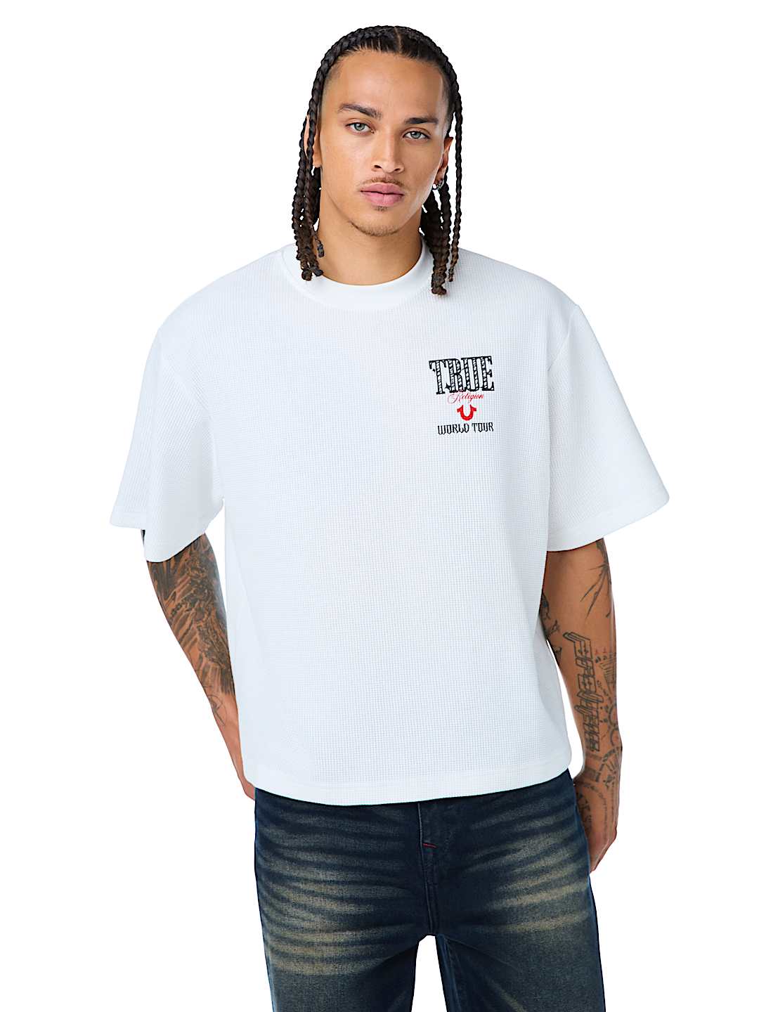 WORLD TOUR BOXY WAFFLE TEE