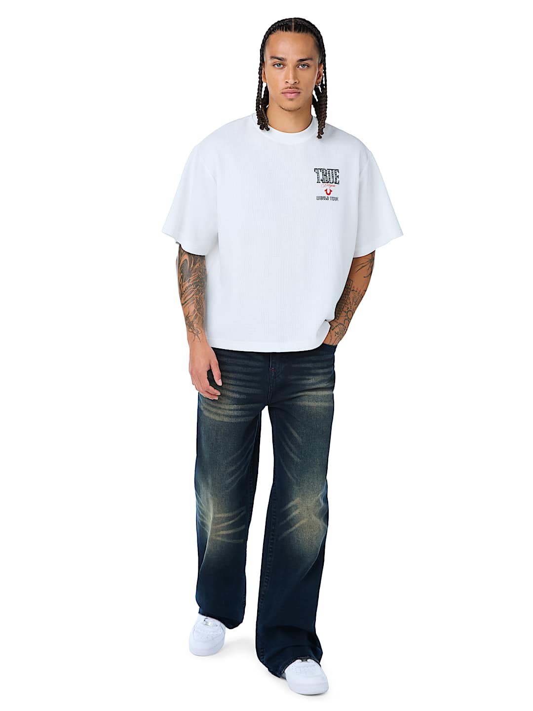 WORLD TOUR BOXY WAFFLE TEE