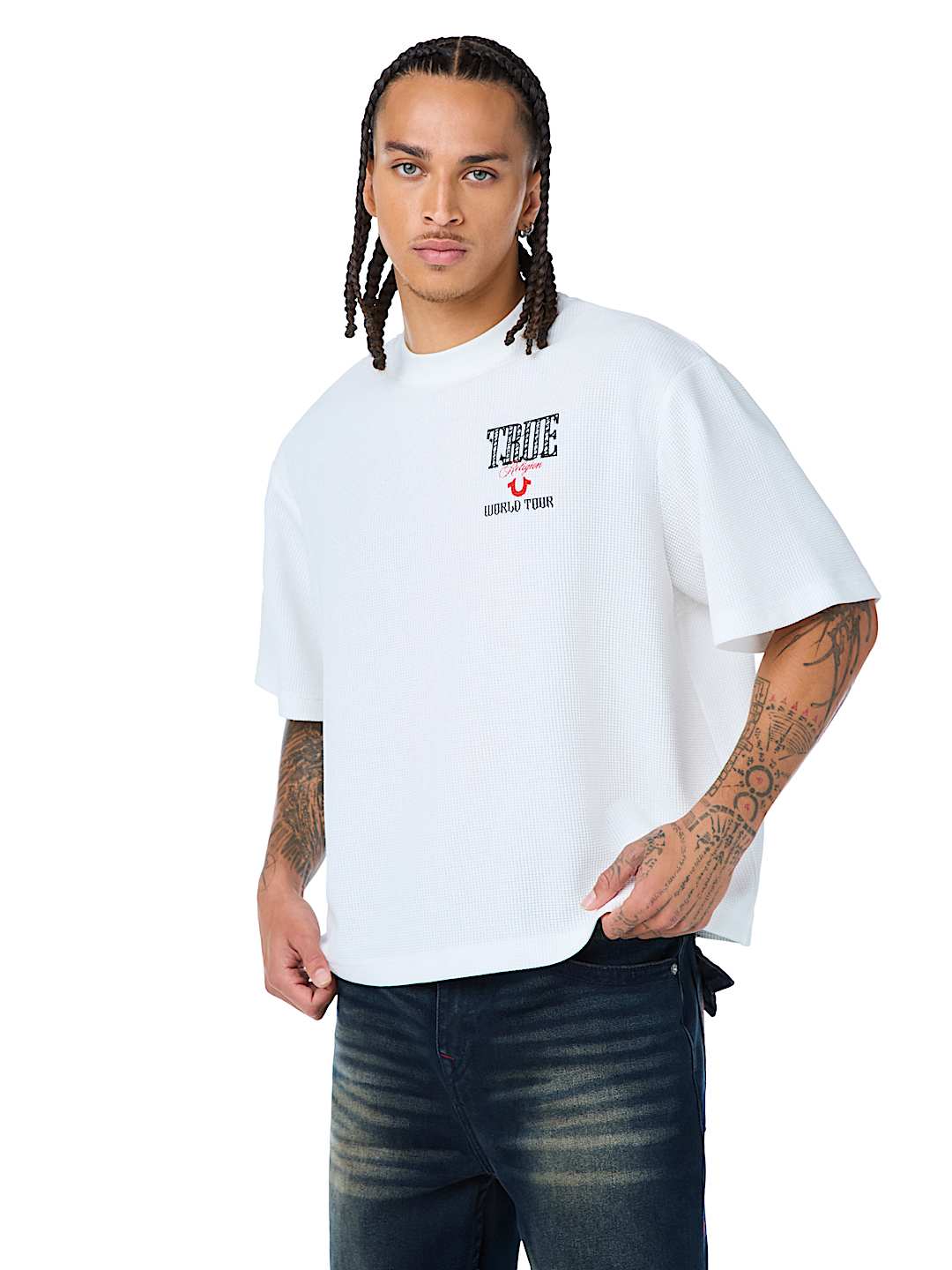 WORLD TOUR BOXY WAFFLE TEE