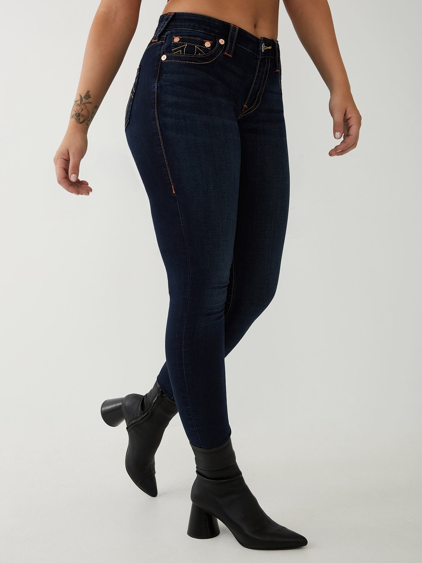 JEAN SKINNY A TAILLE MI HAUTE JENNIE 68 CM 27 PO
