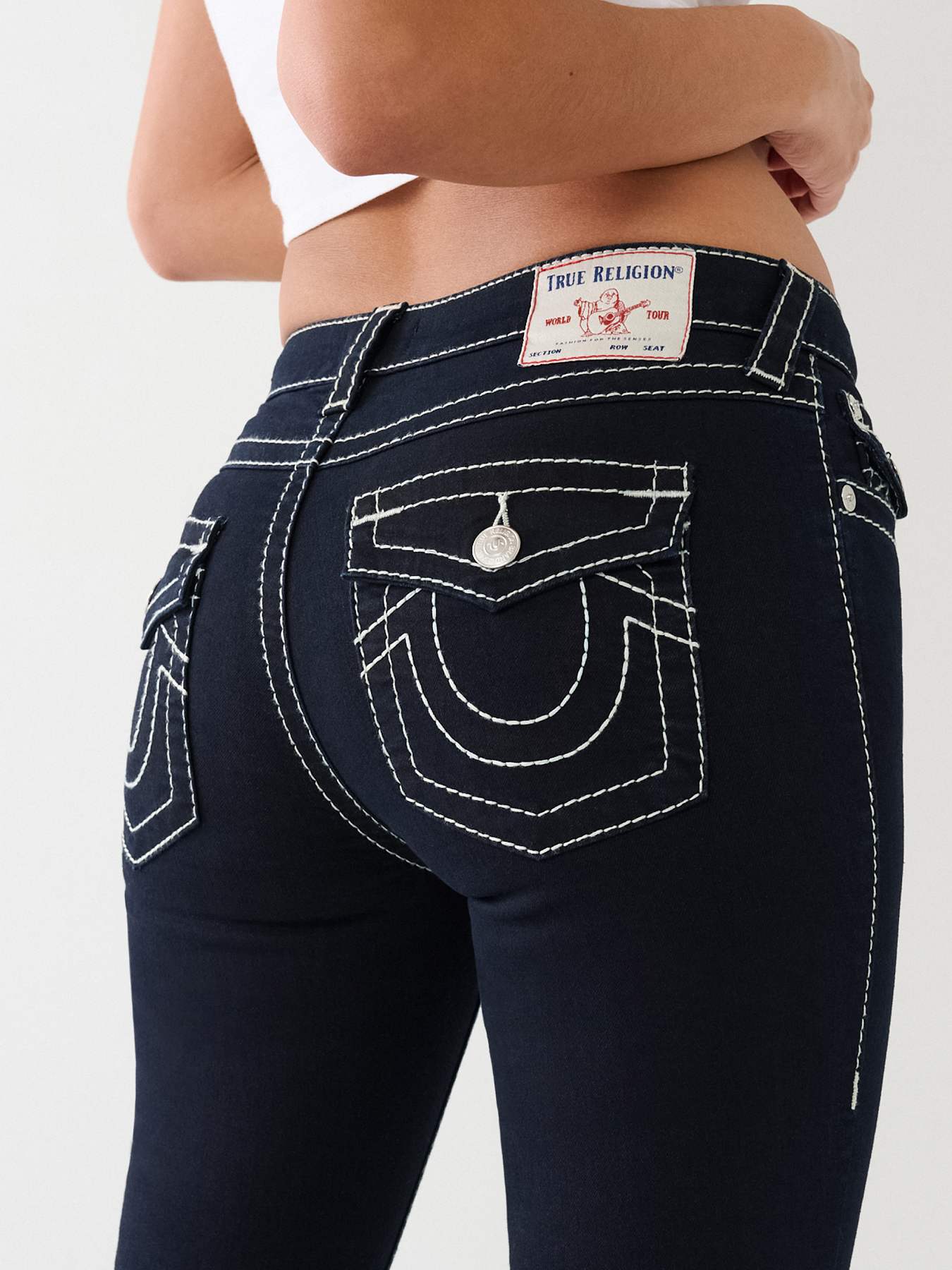 True Religion Women's Jennie Big T Curvy High Waisted Skinny