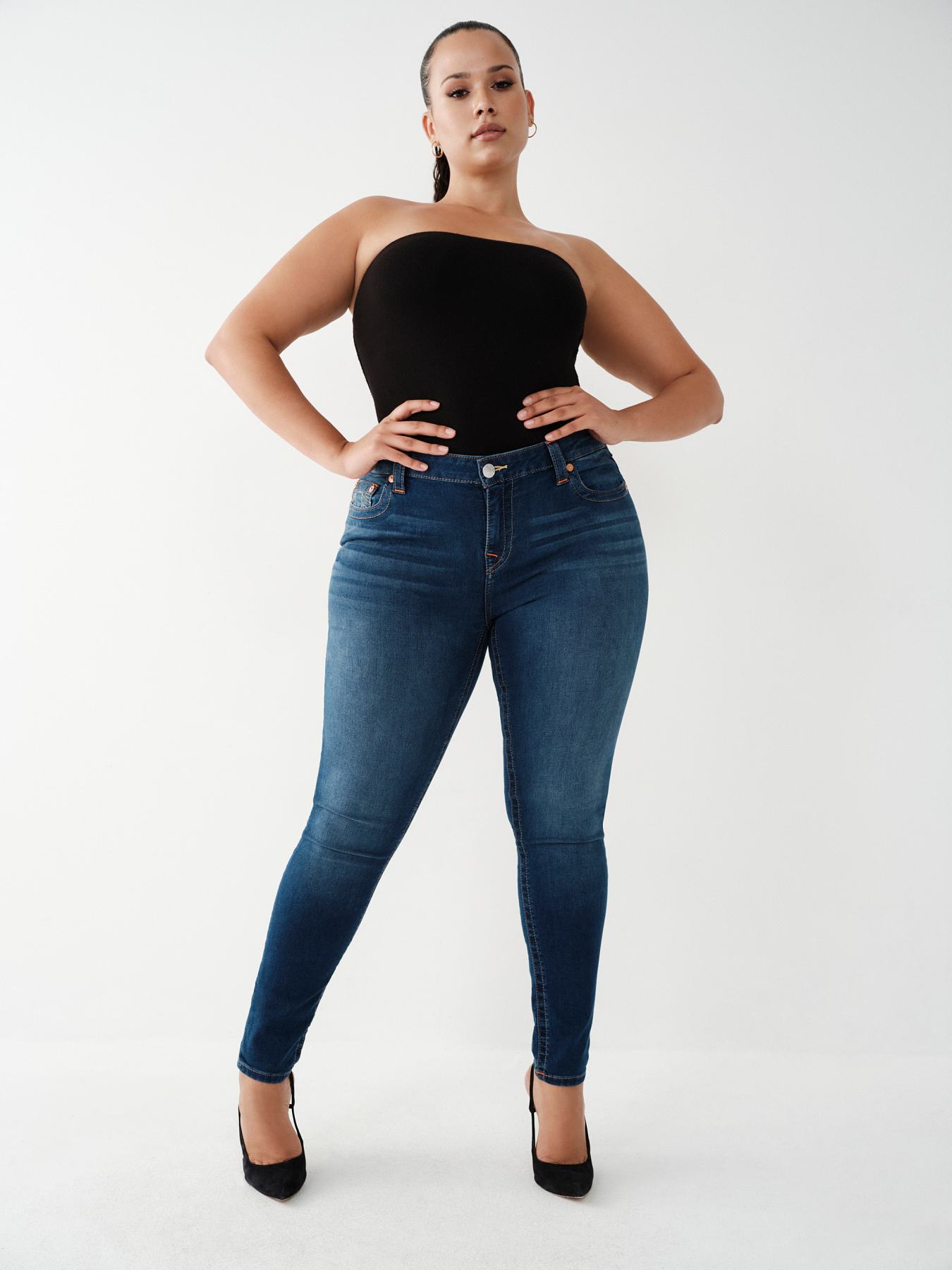 HALLE MID RISE SUPER SKINNY JEAN, image 9
