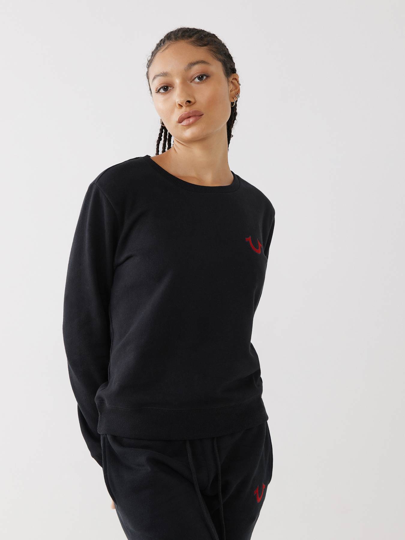 TRUE RUCHED RELAXED SWEATSHIRT