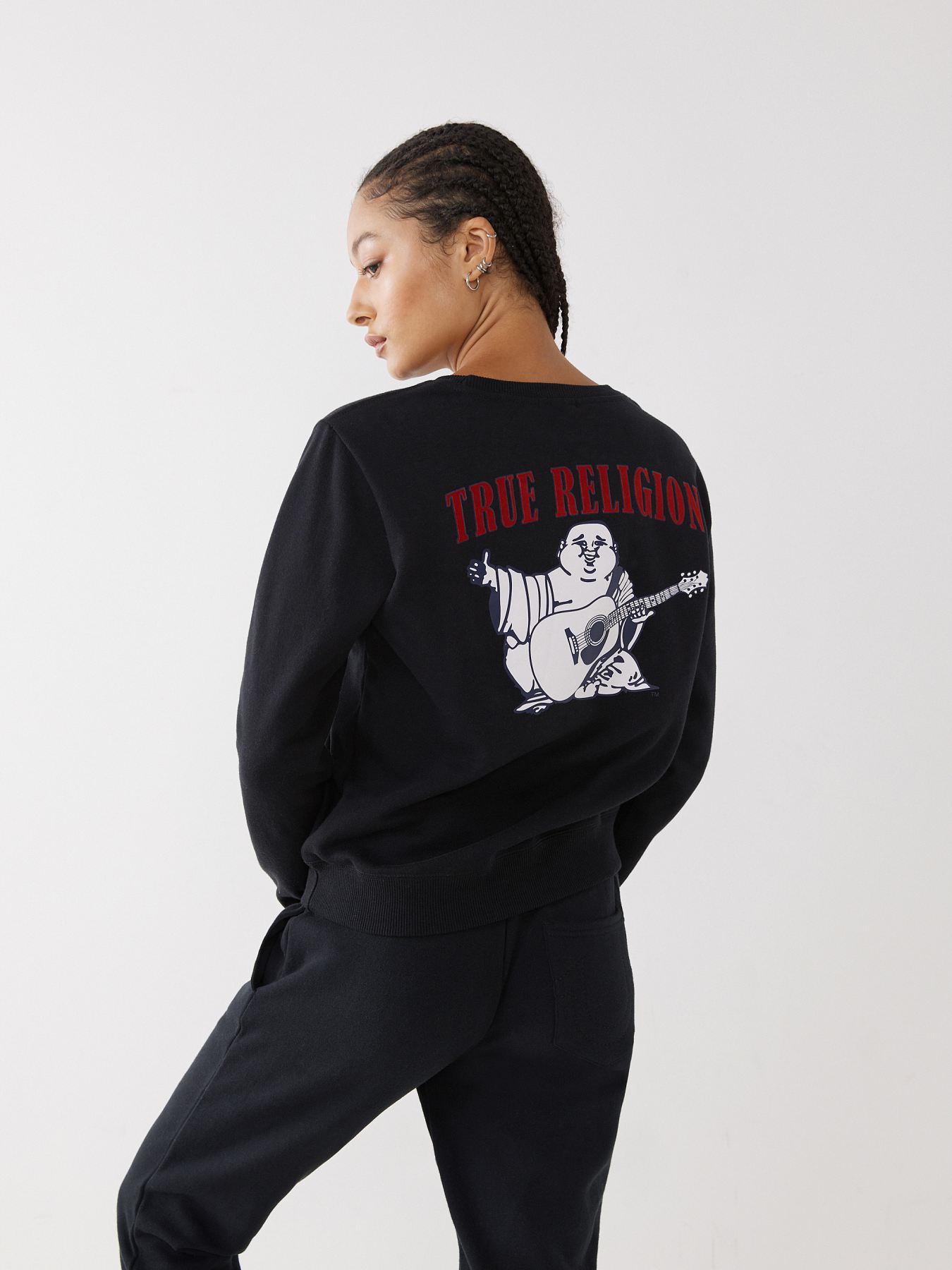 TRUE RUCHED RELAXED SWEATSHIRT