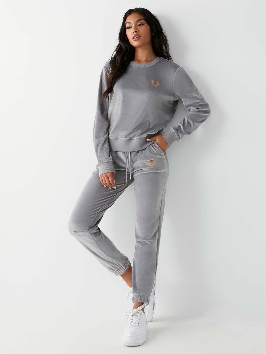 VELOUR LOGO SWEATSHIRT, image 4