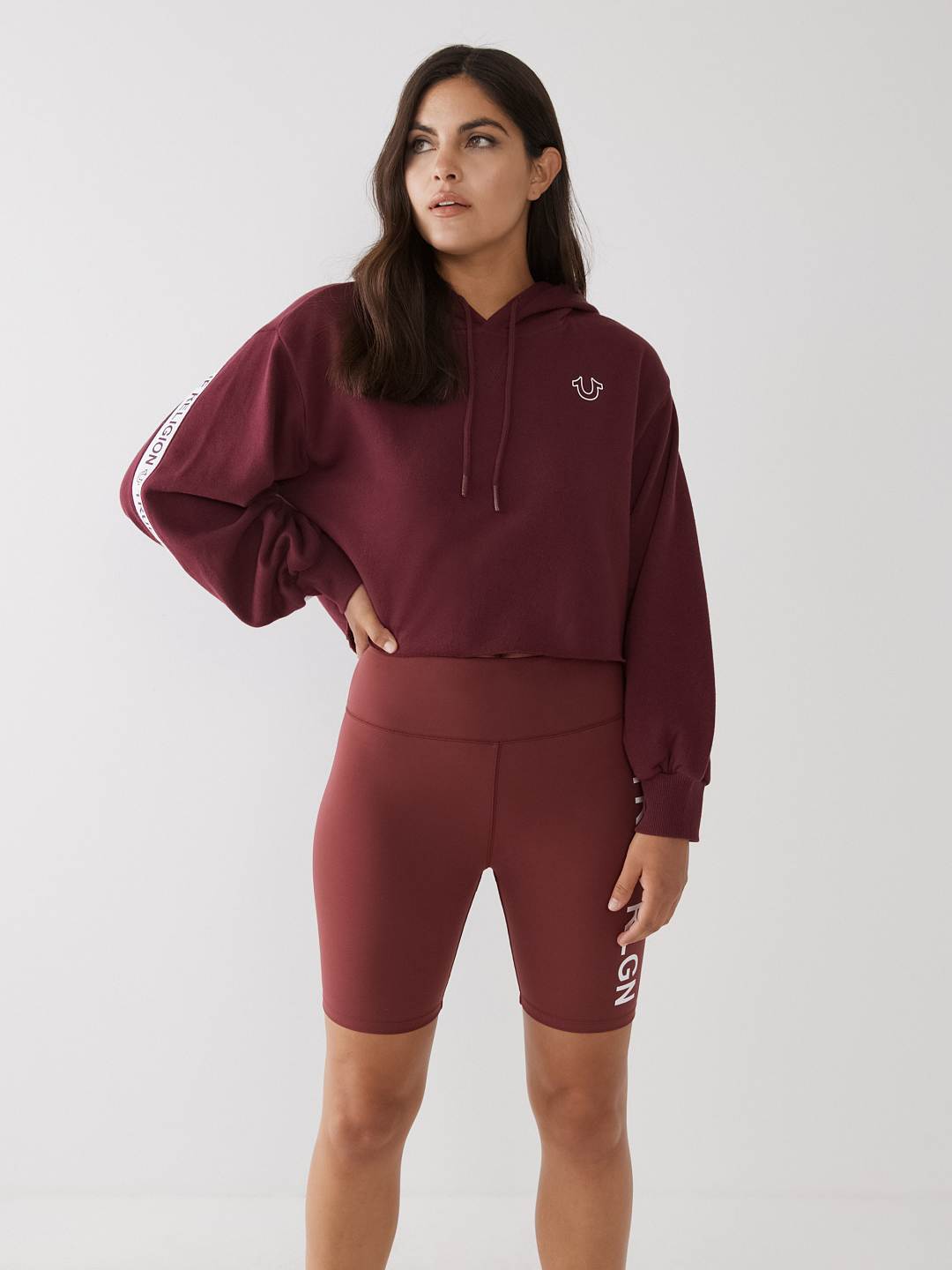 LOGO CROP HOODIE, image 2