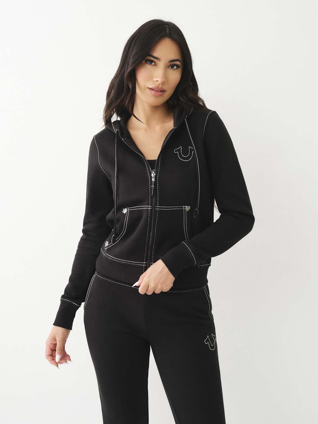 True Religion Heritage Big T Zip-Up Hoodie