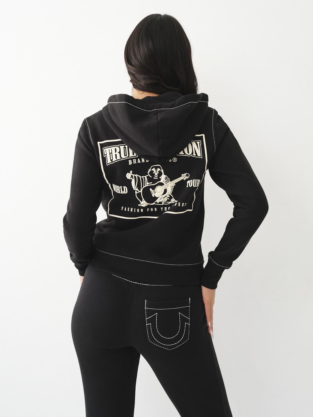 BIG T STITCH LOGO ZIP HOODIE