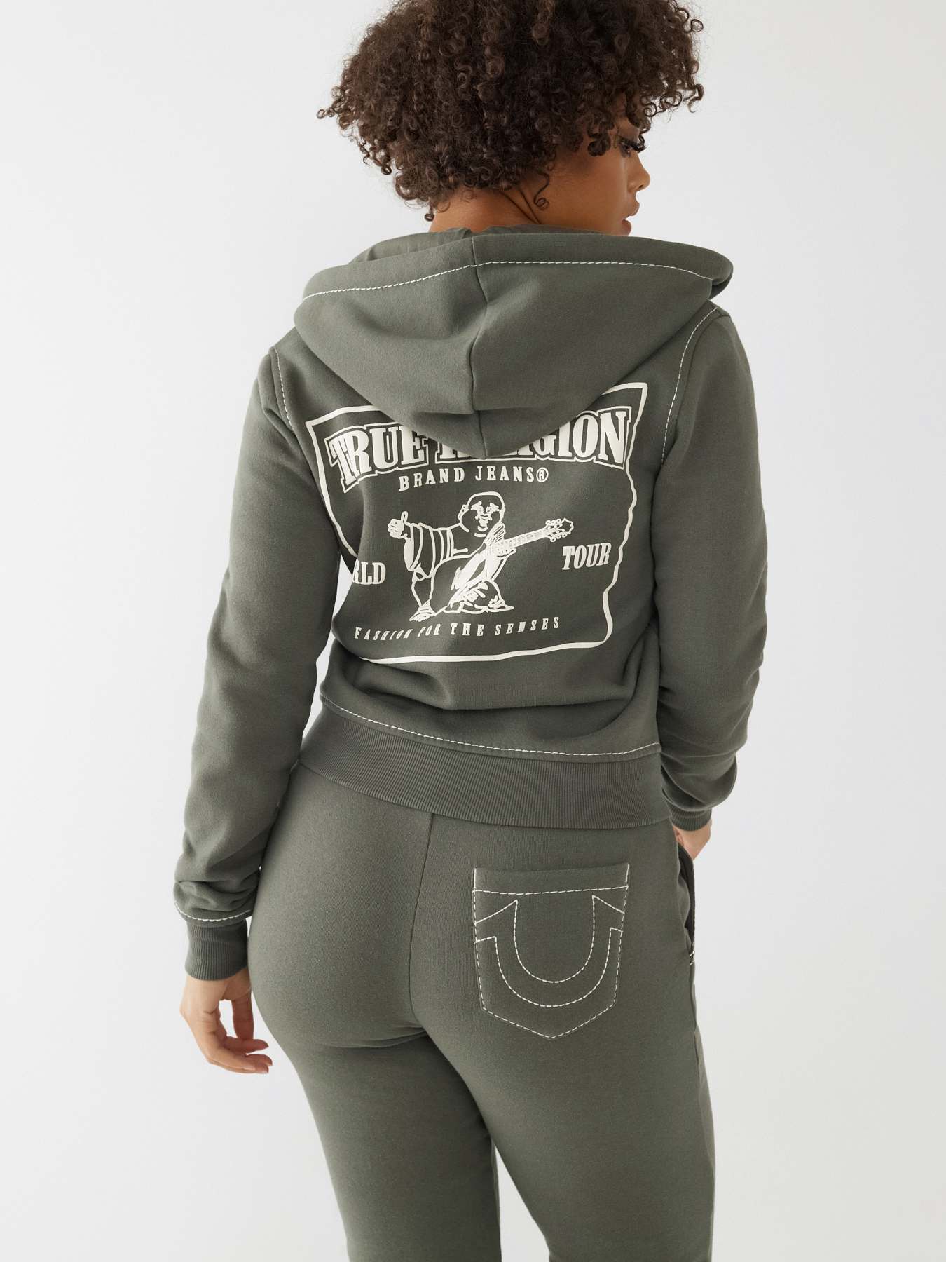 BIG T STITCH LOGO ZIP HOODIE, image 3