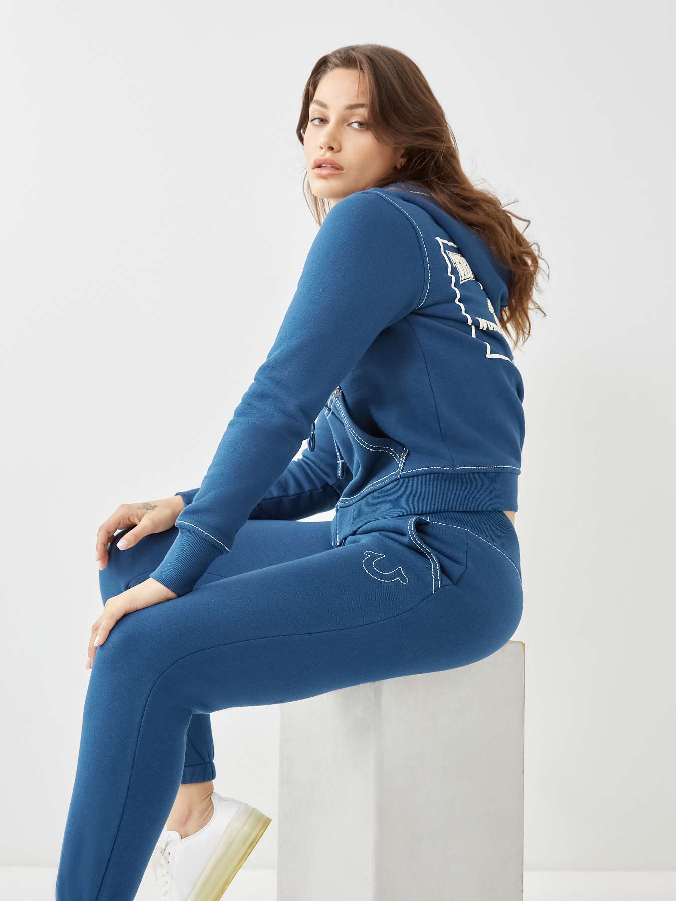 BIG T STITCH LOGO ZIP HOODIE, image 2