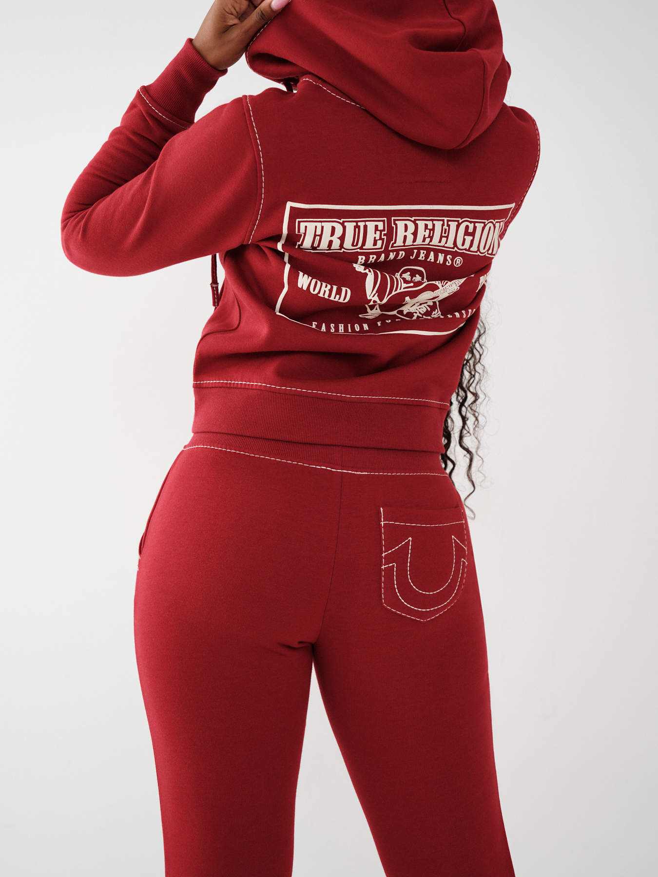 BIG T STITCH LOGO ZIP HOODIE