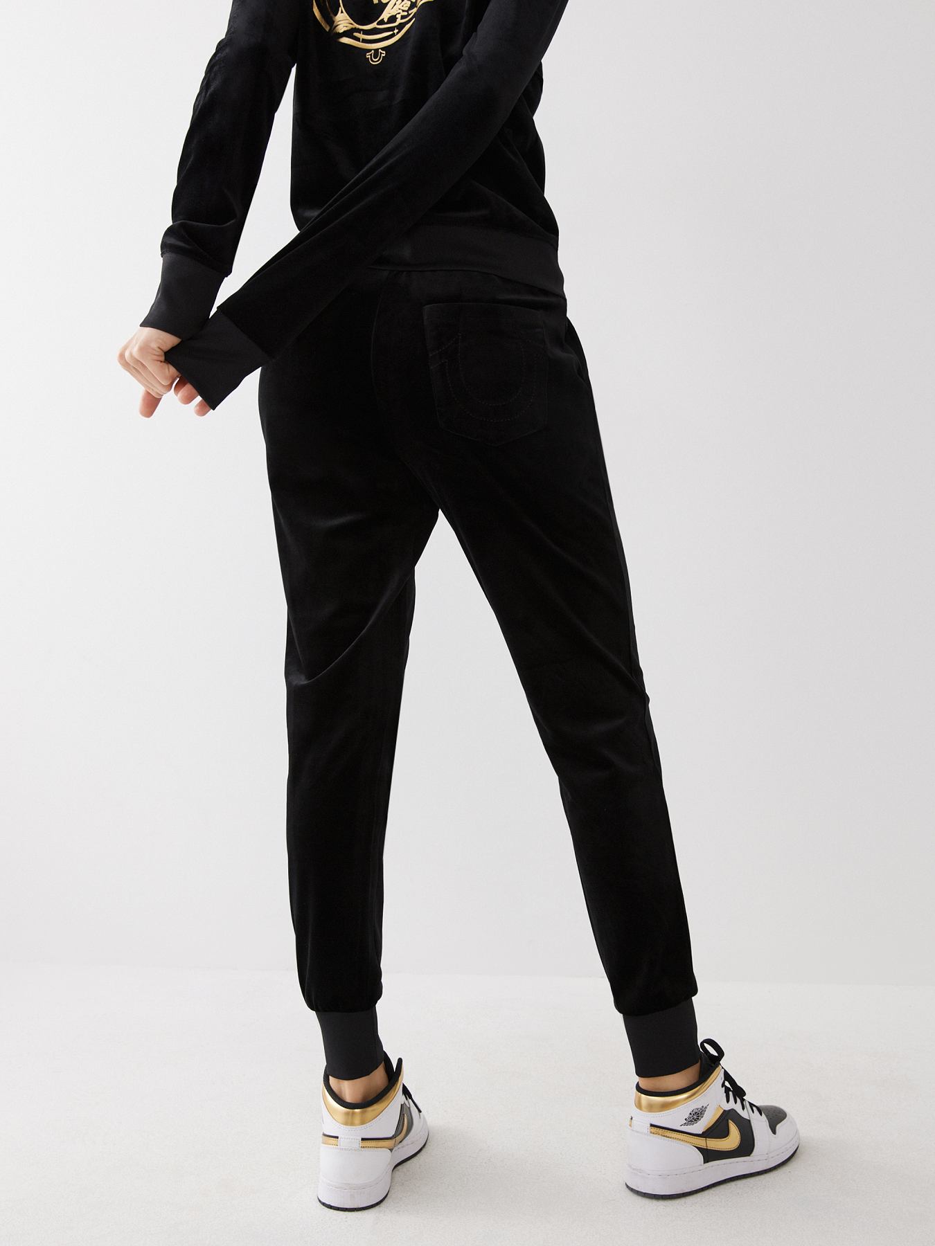 VELOUR LOGO JOGGER - Black | True Religion