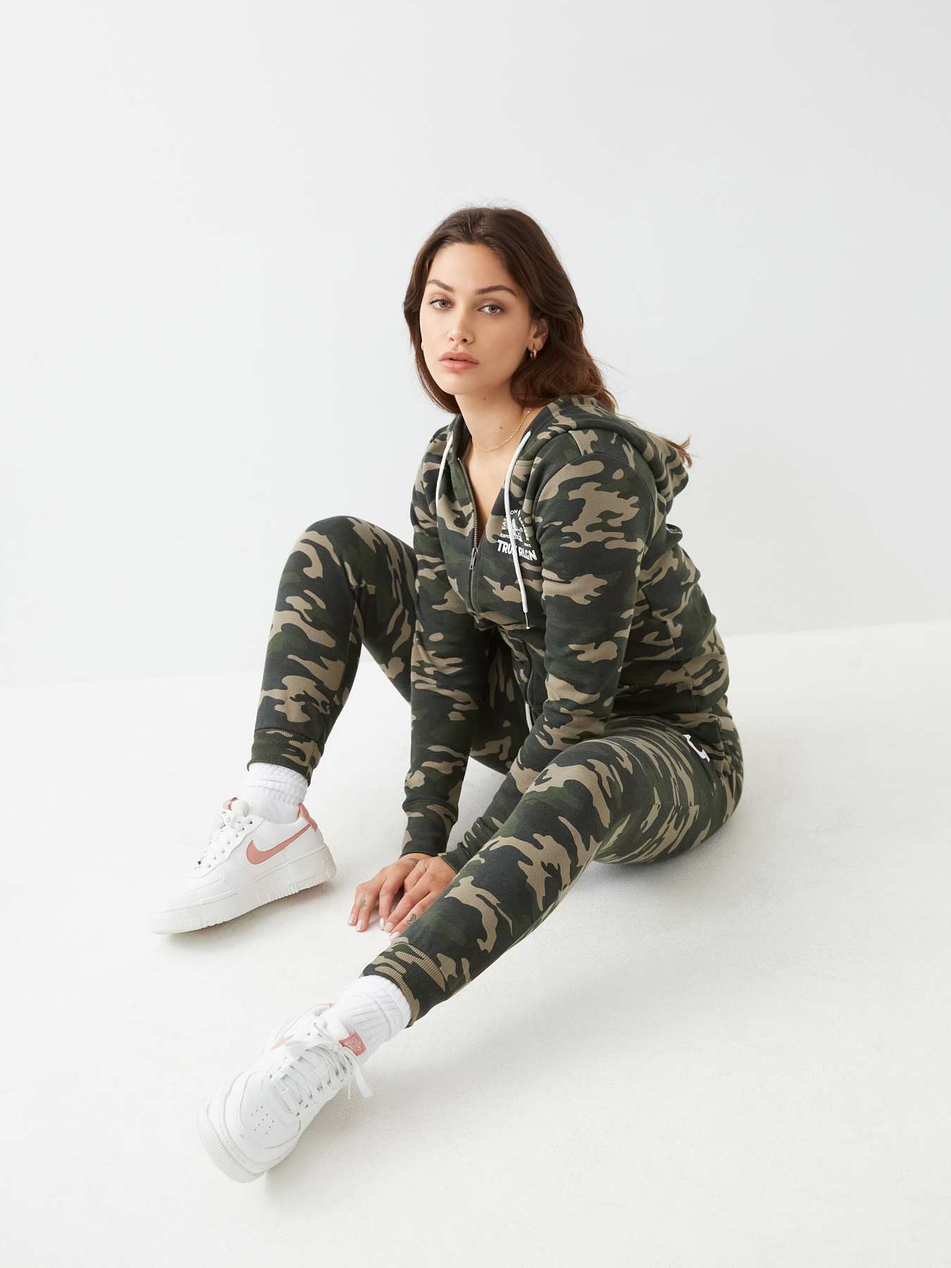 CAMO LOGO ZIP HOODIE