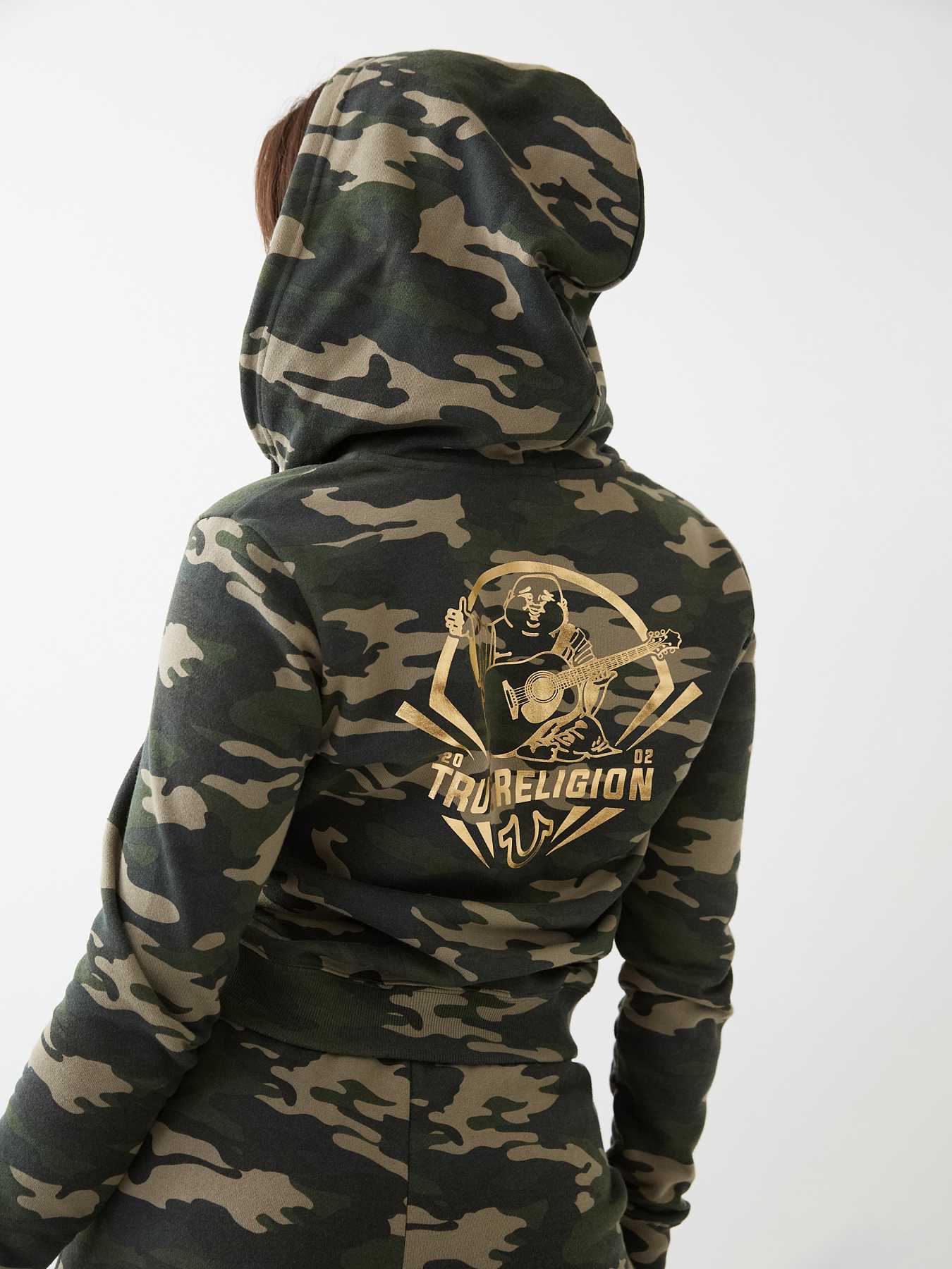 CAMO LOGO ZIP HOODIE