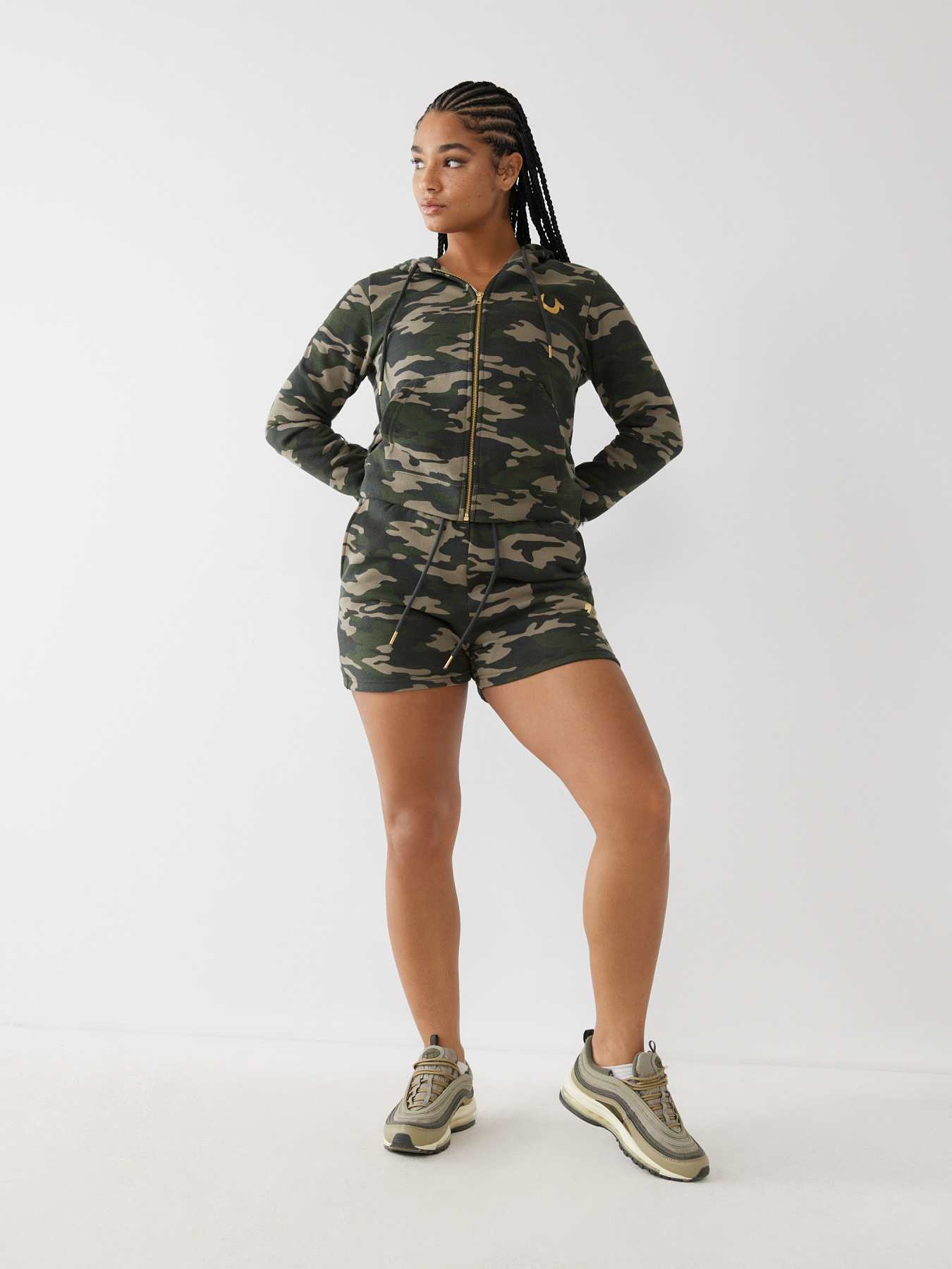 CAMO LOGO SWEAT SHORT