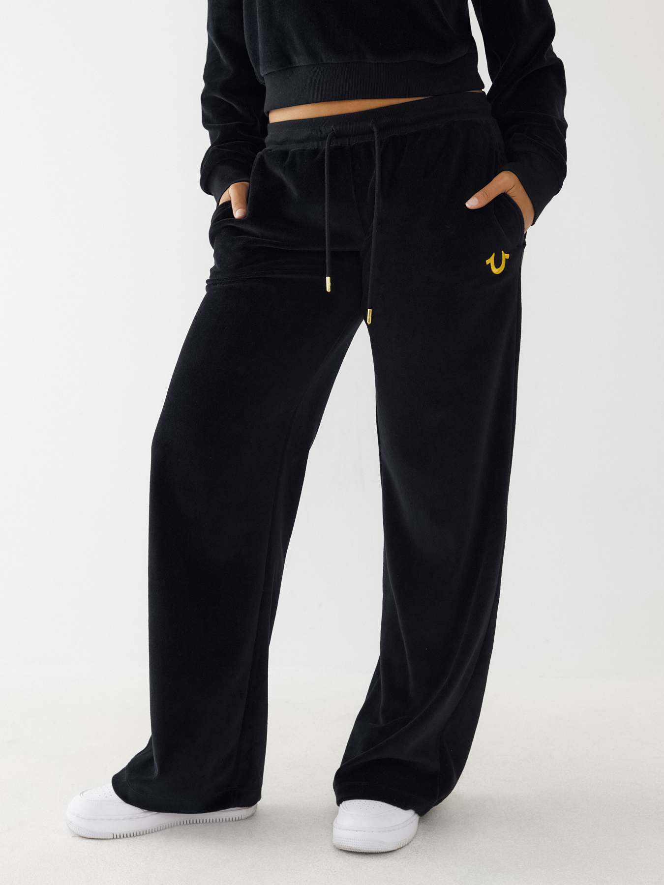 Flexfit™ Velour Lounge Wide Leg Pant