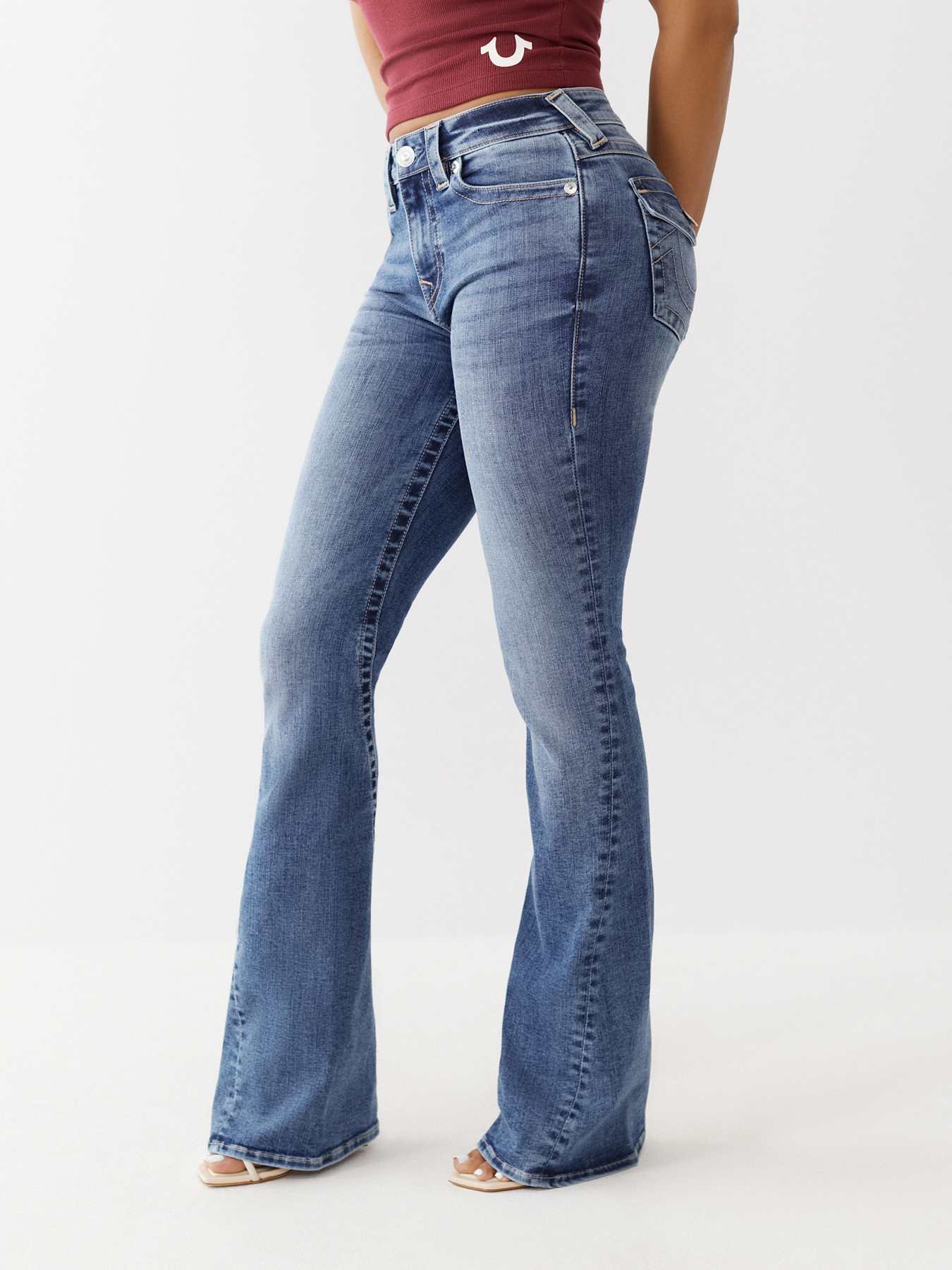 NEW Tall Women's Jeans - 34 Mid-Rise Flare Jean - 26 (2) / Ladies' 34