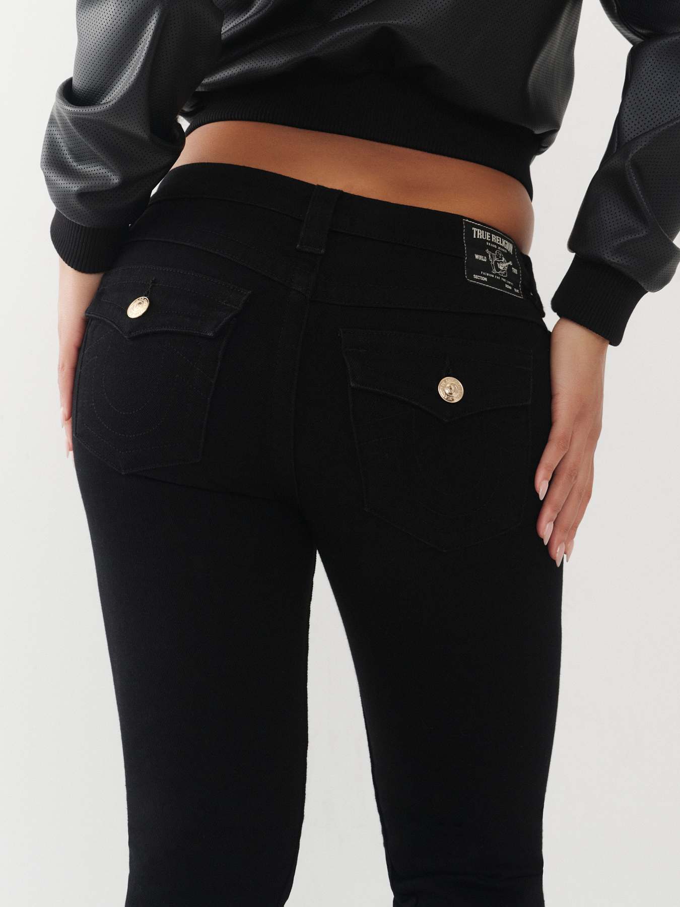 JOEY MID RISE FLAP FLARE JEAN - Black | True Religion