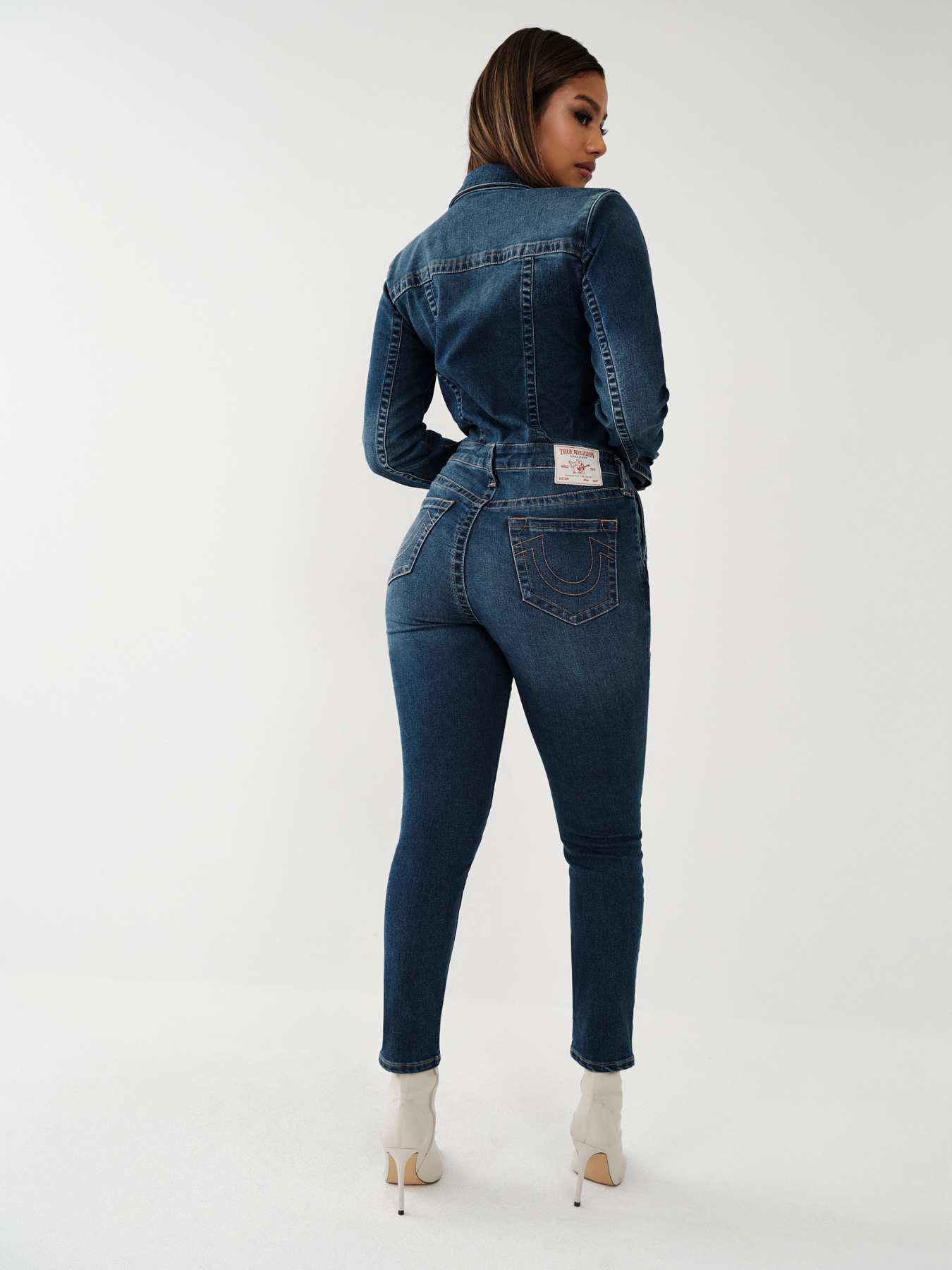 True religion denim hot sale jumpsuit