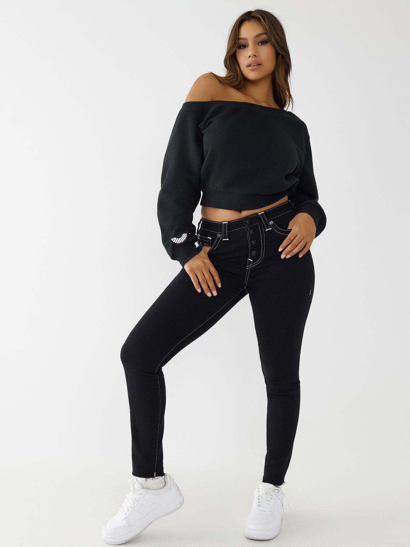 OFF SHOULDER SWEATSHIRT