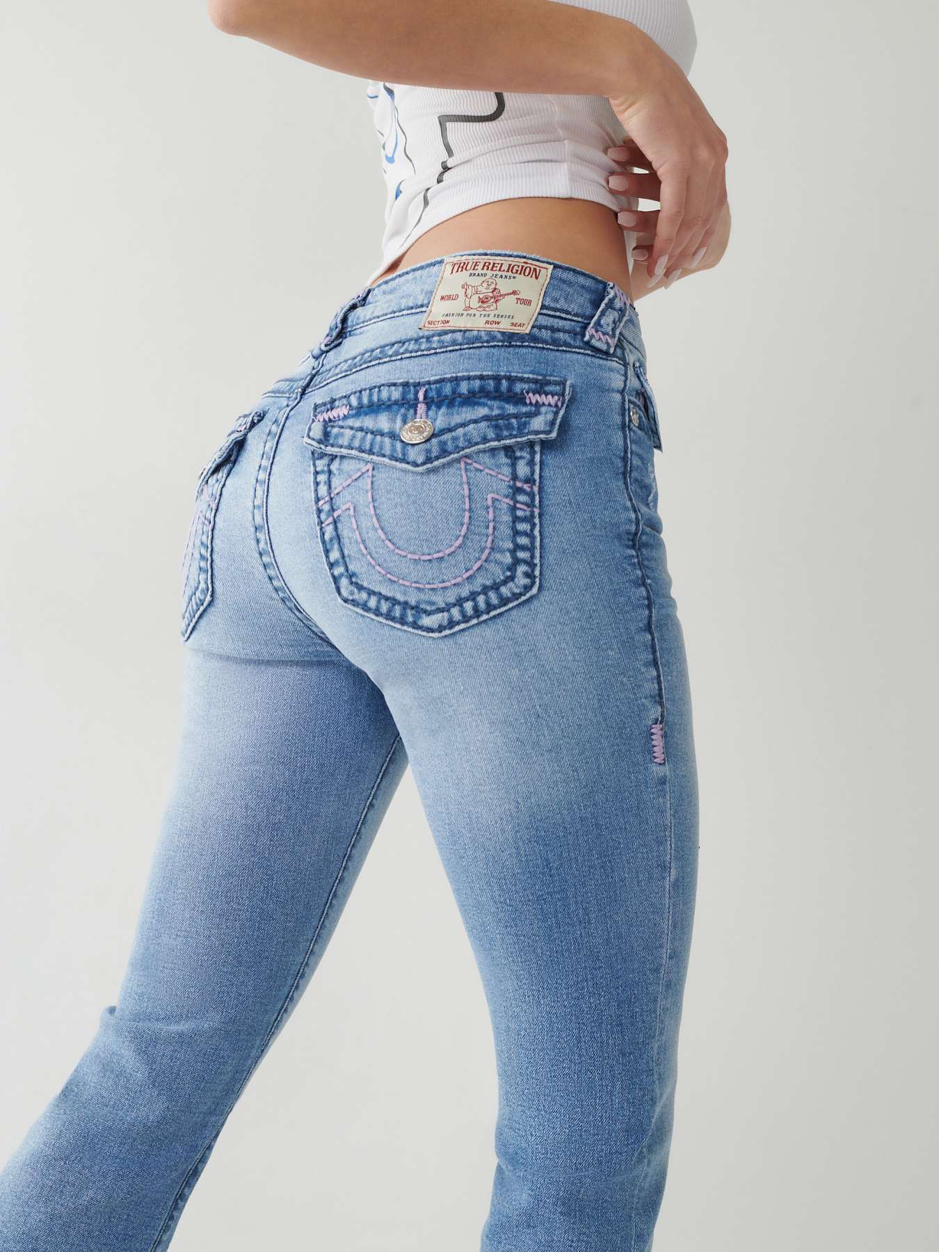 TRUE RELIGION BECKY SURPER T 白ステッチ