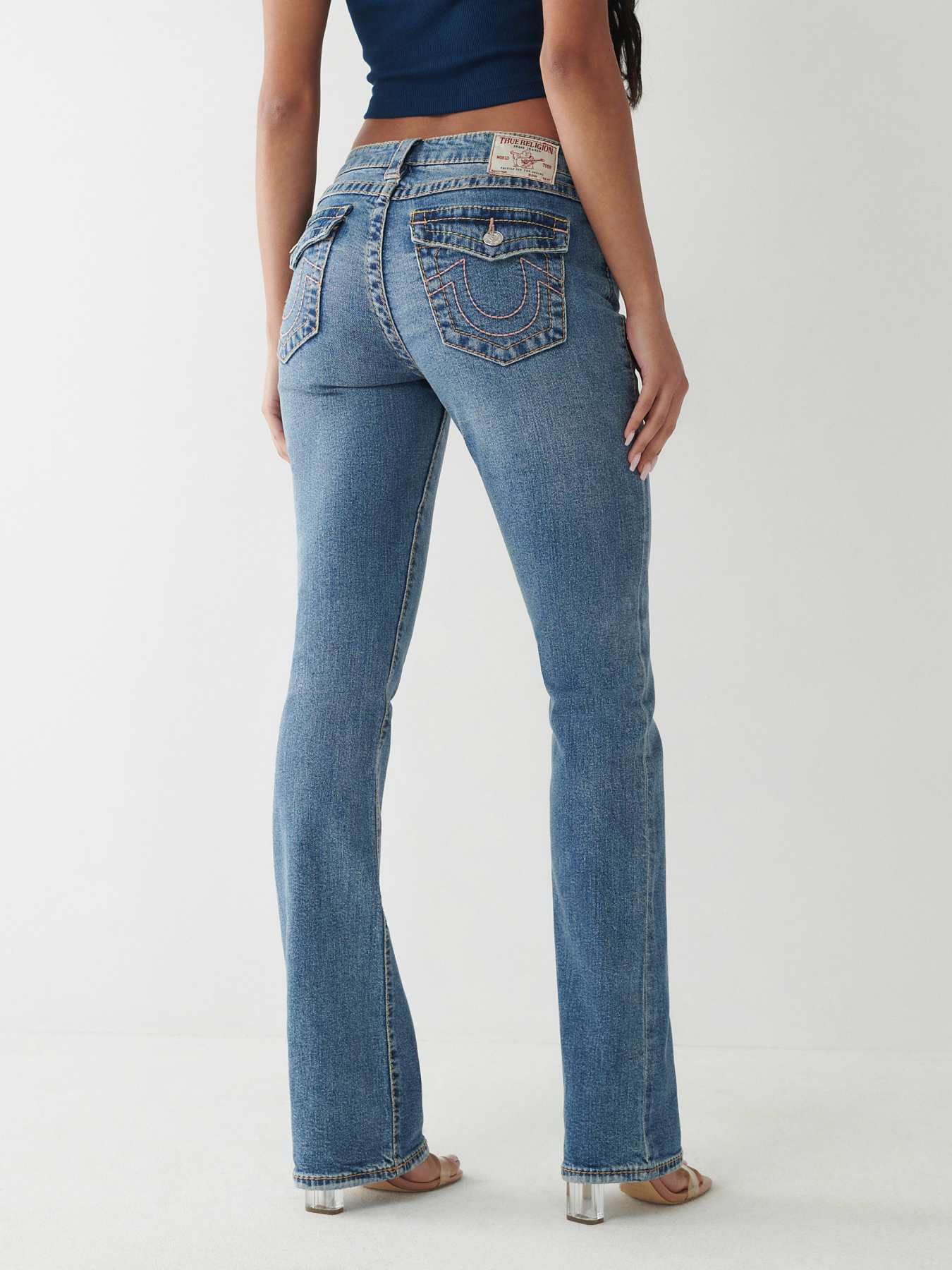 True Religion Becca Mid Rise Jeans in Blue