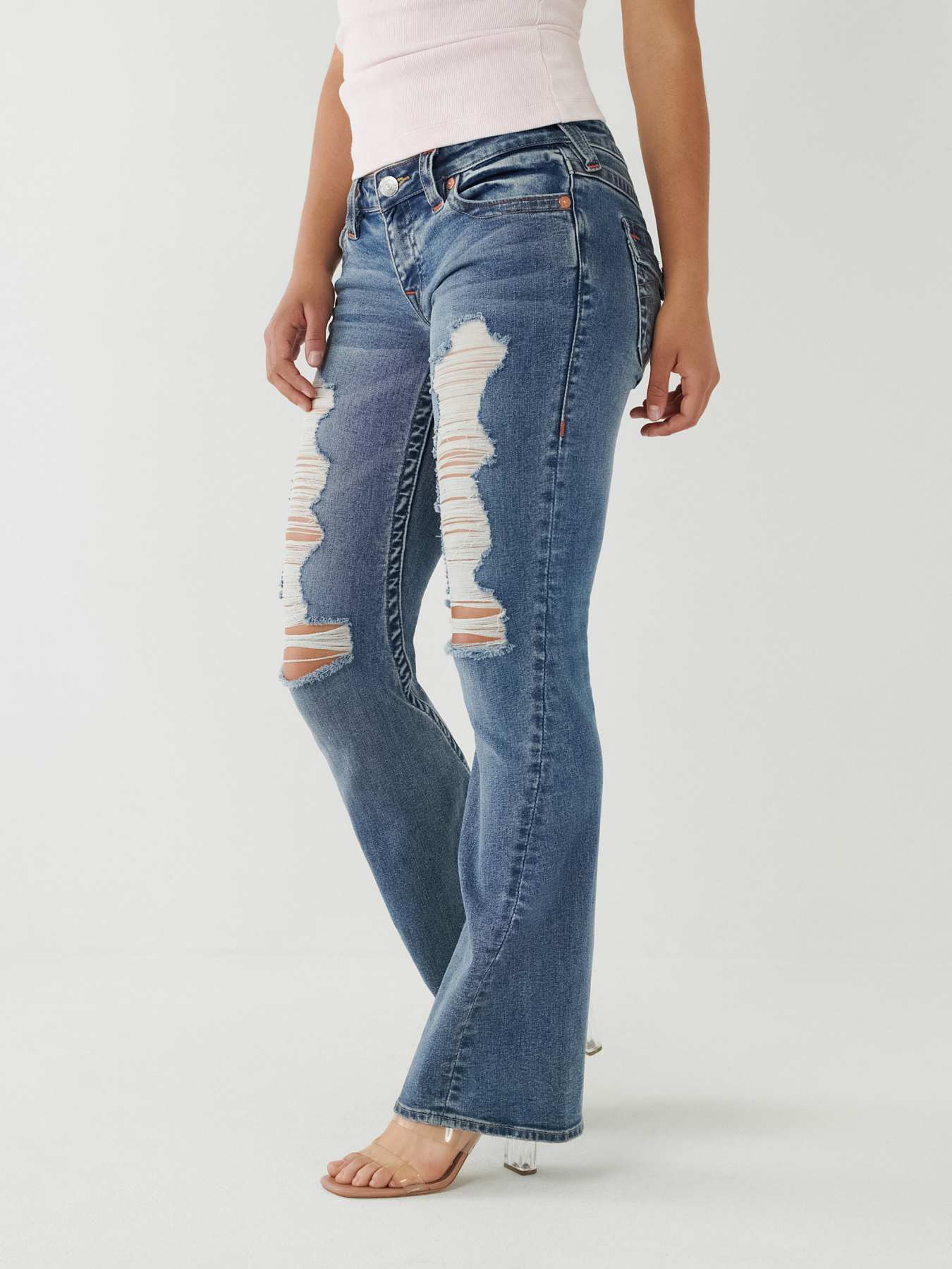 True Religion Joey Low-Rise Flare Jean - Macau