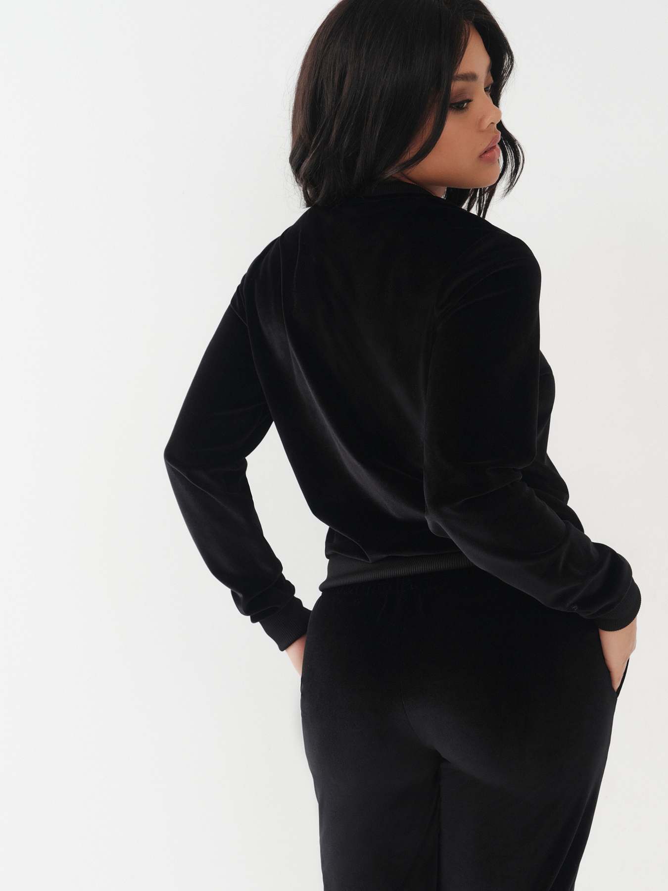 VELOUR CRYSTAL SWEATSHIRT