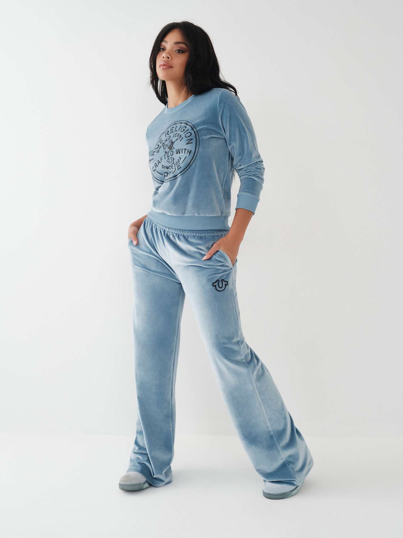 VELOUR CRYSTAL SWEATSHIRT