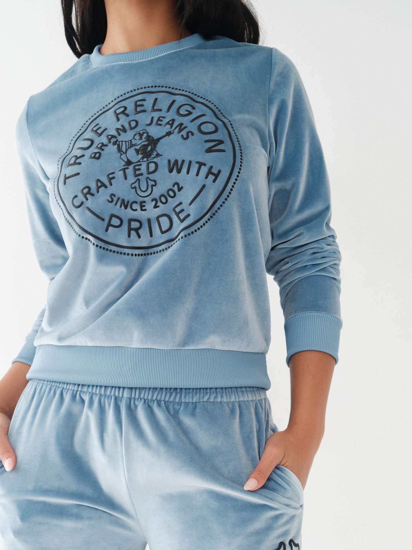 VELOUR CRYSTAL SWEATSHIRT
