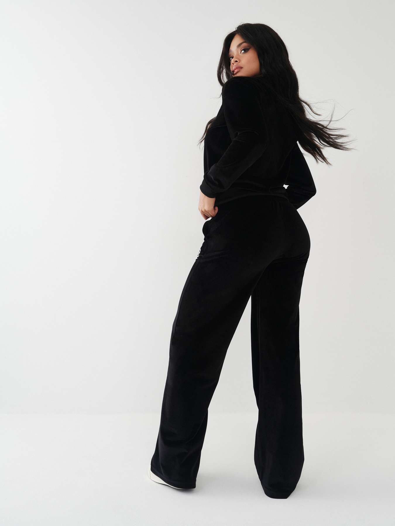 VELOUR WIDE LEG LOUNGE PANT