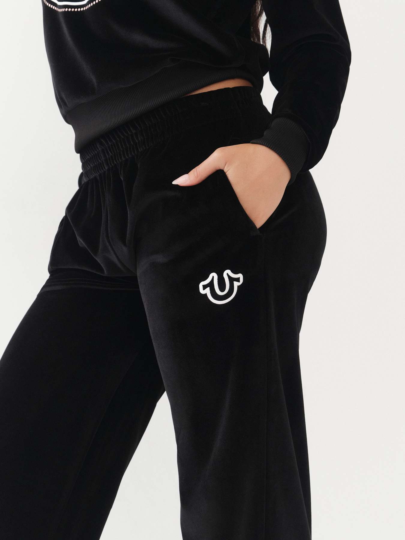 VELOUR WIDE LEG LOUNGE PANT