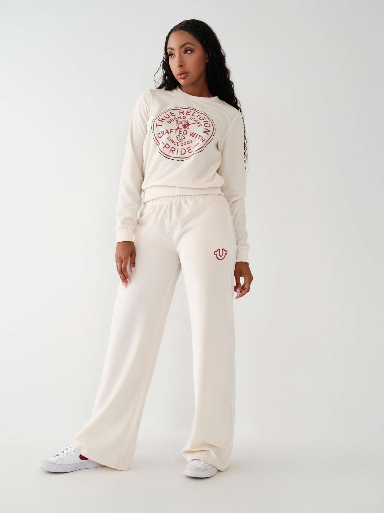 VELOUR WIDE LEG LOUNGE PANT, image 1