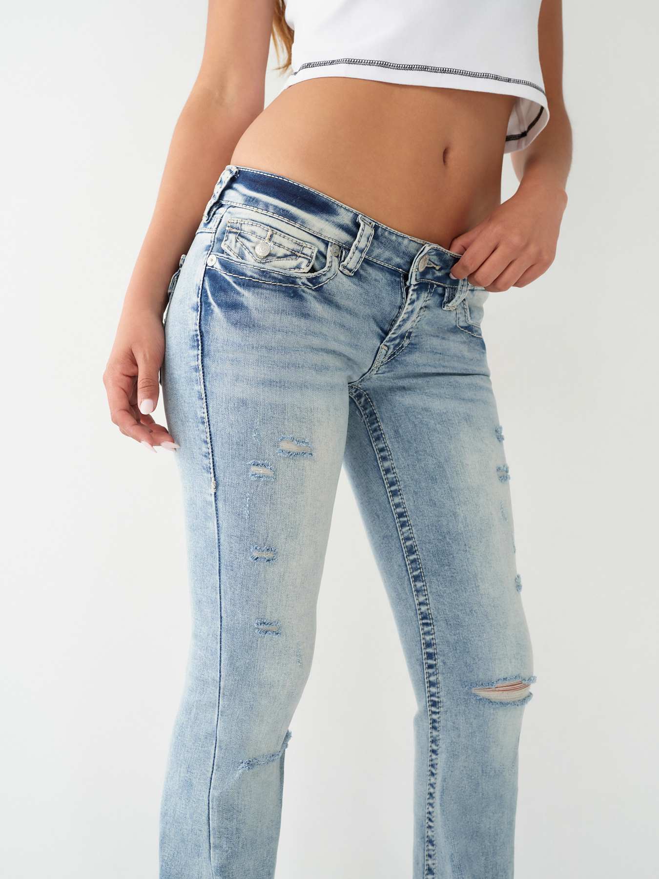 JOEY LOW RISE BIG T FLARE JEAN