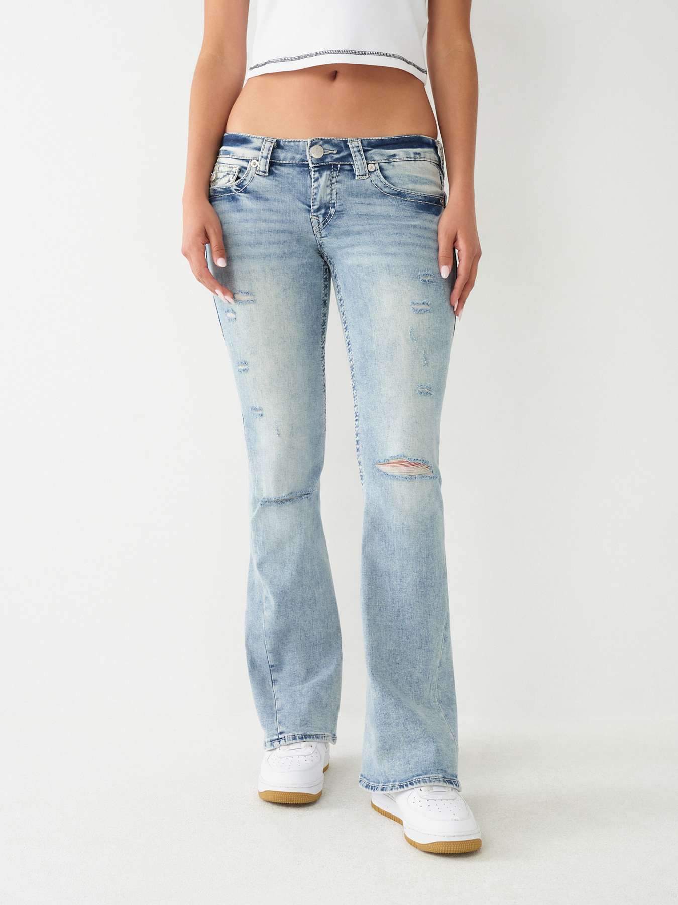 CRYSTAL JOEY LOW RISE FLARE JEAN