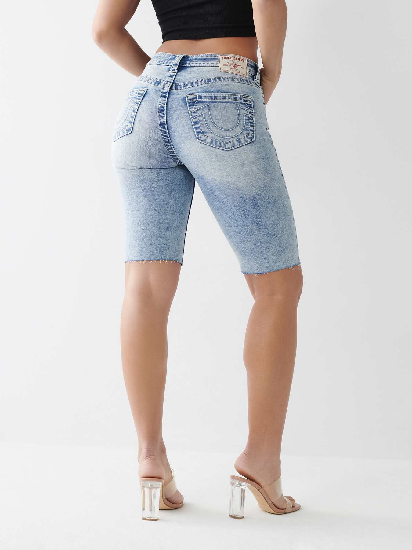 True religion cheap knee length shorts