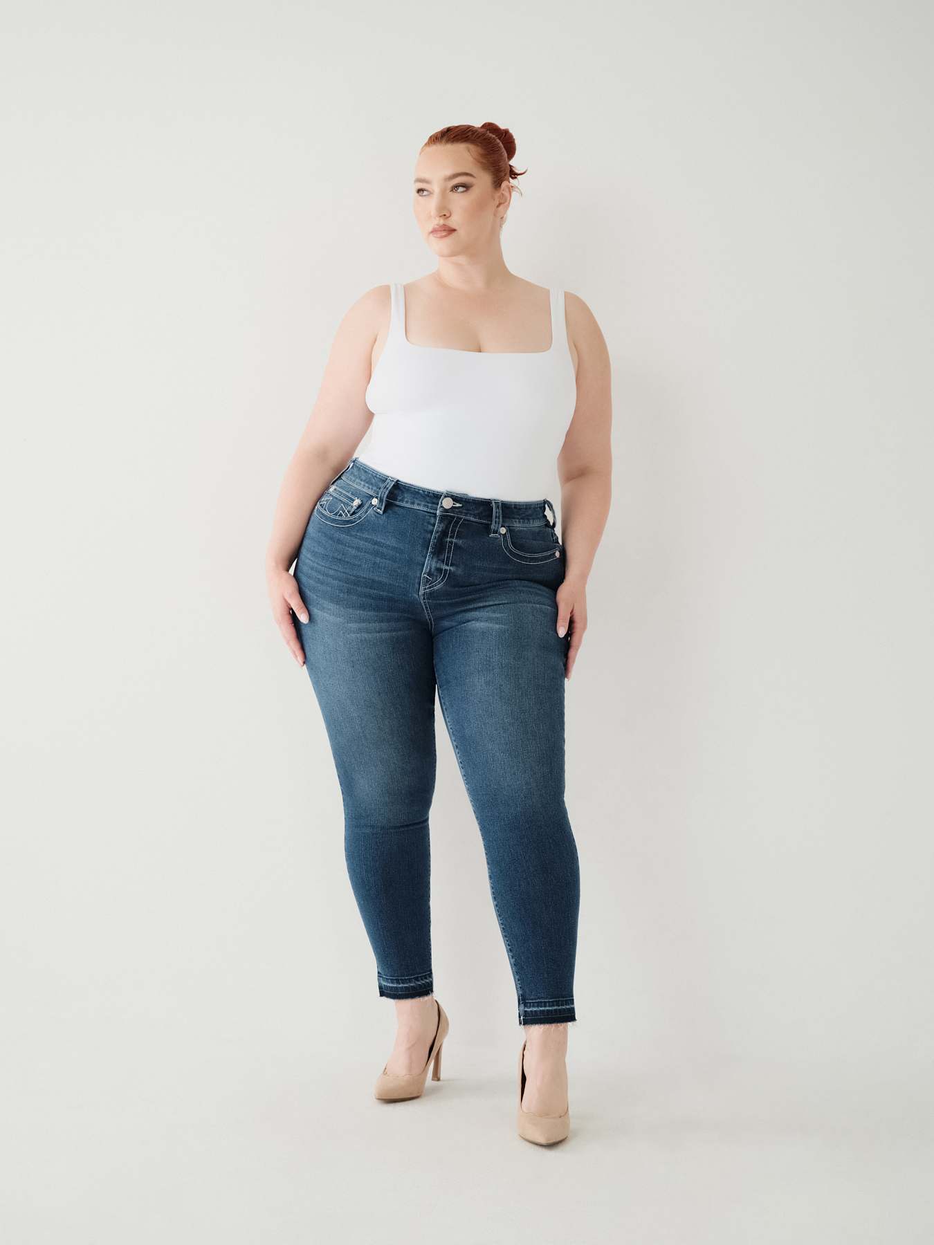 JEANS SKINNY CURVIL&Iacute;NEOS JENNIE AL TOBILLO