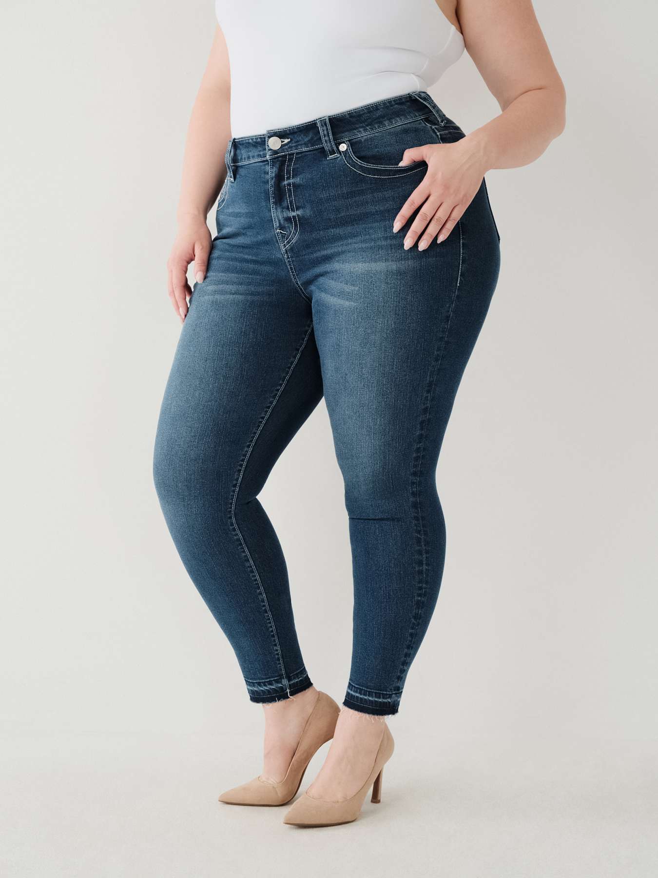 JEANS SKINNY CURVIL&Iacute;NEOS JENNIE AL TOBILLO
