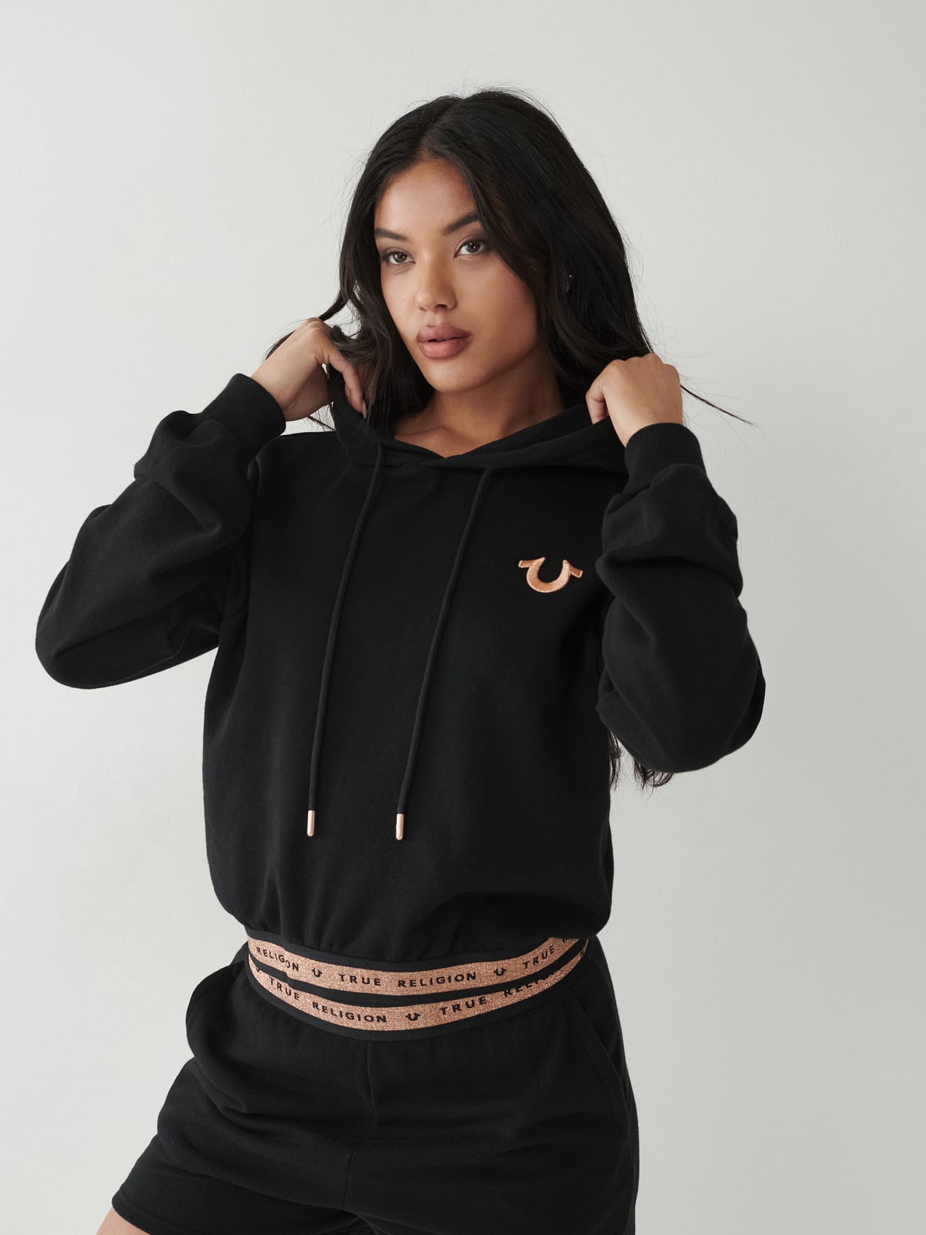 LOGO TRIM HOODIE, image 1