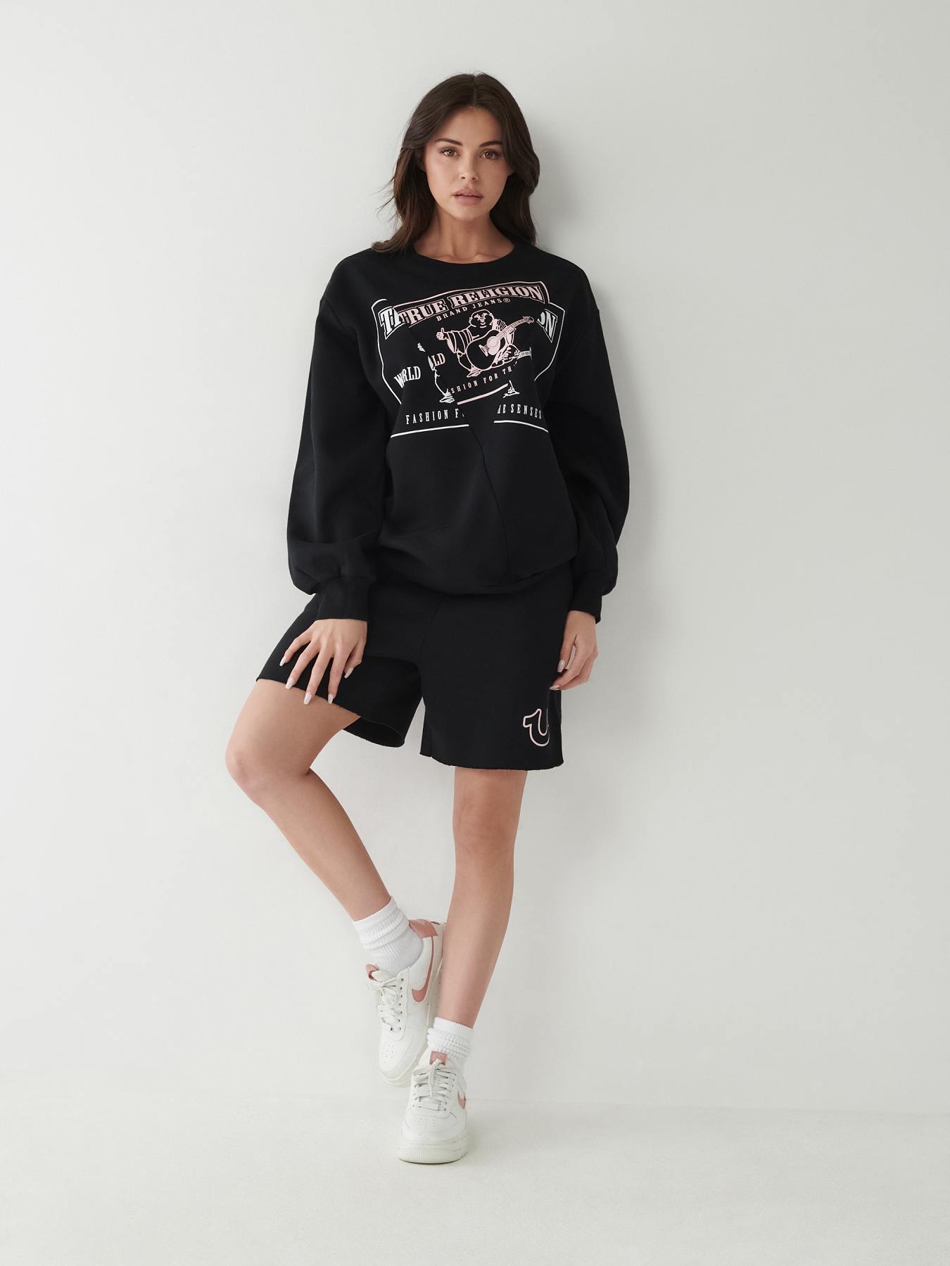 Crew Neck Relaxed Fit Sweatshirt_BDHL8006