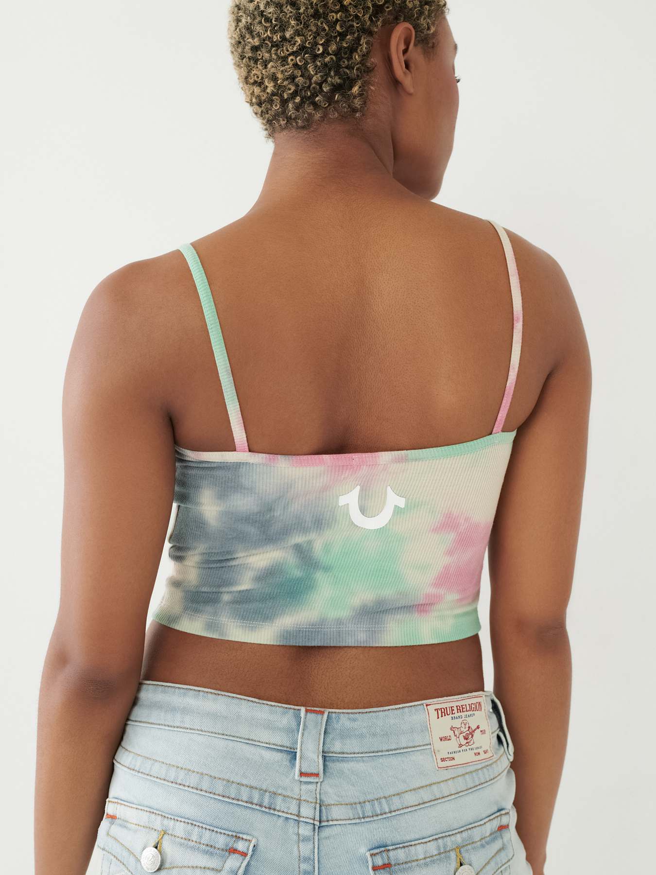 TIE DYE LOGO CROP CAMI, image 2