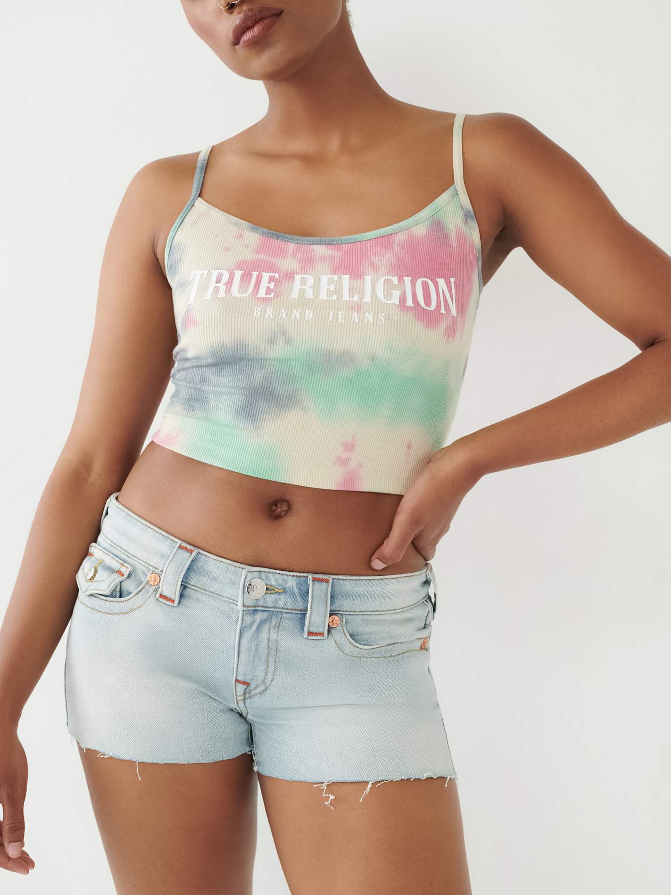 TIE DYE LOGO CROP CAMI, image 3