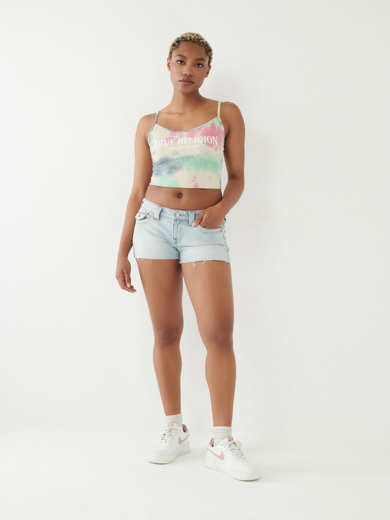 TIE DYE LOGO CROP CAMI, image 5