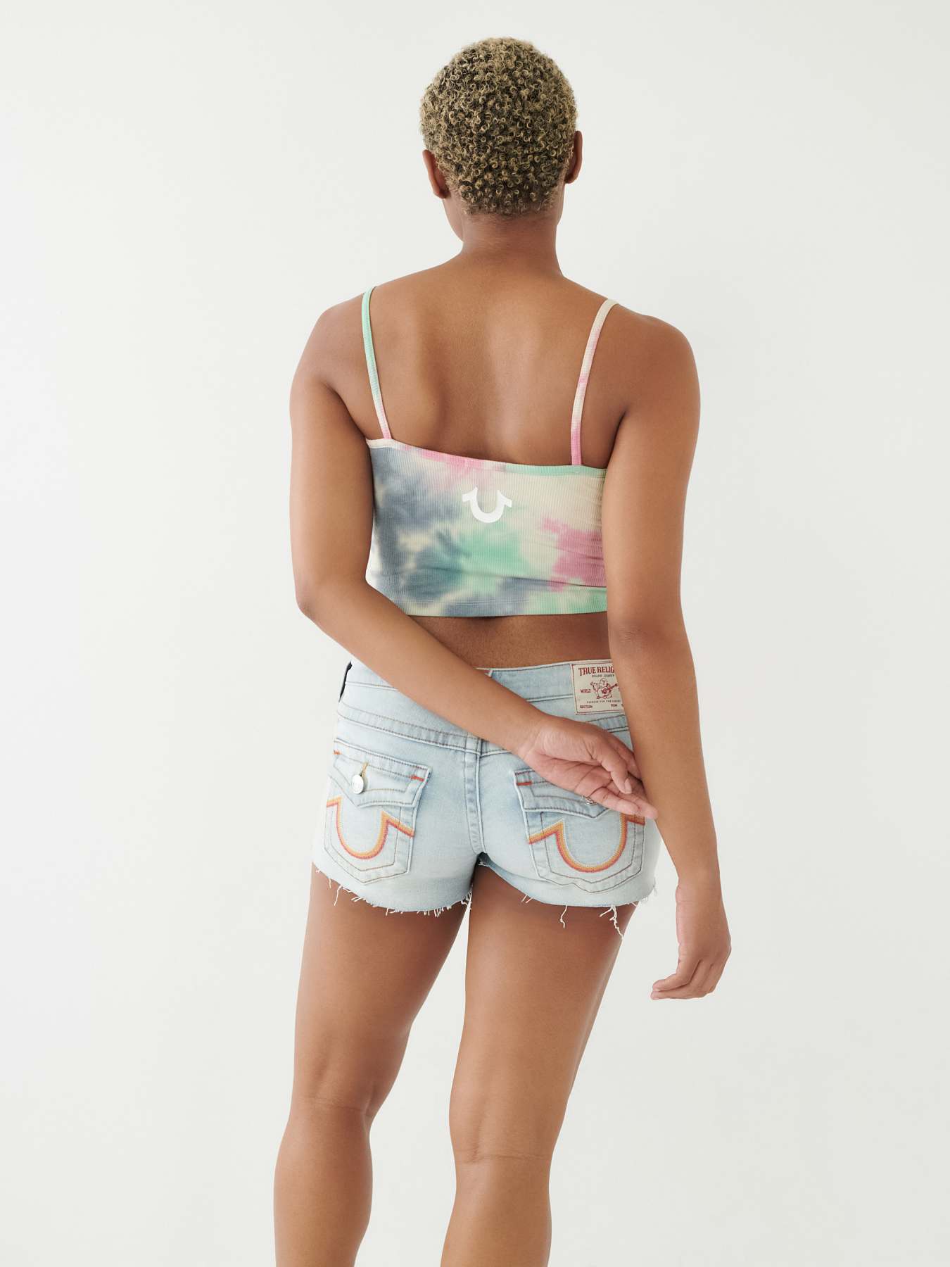 TIE DYE LOGO CROP CAMI, image 6