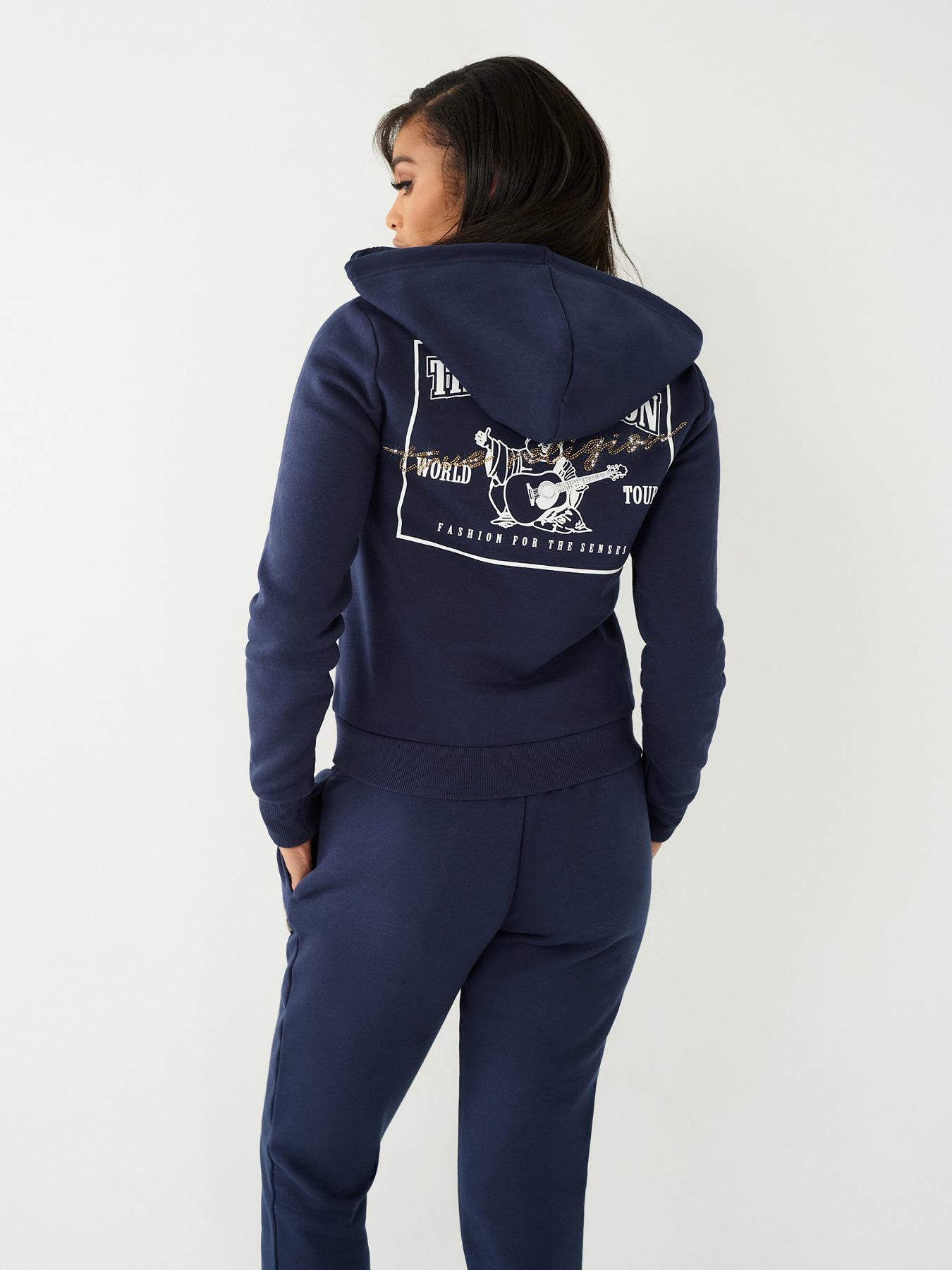 True religion crystal online hoodie