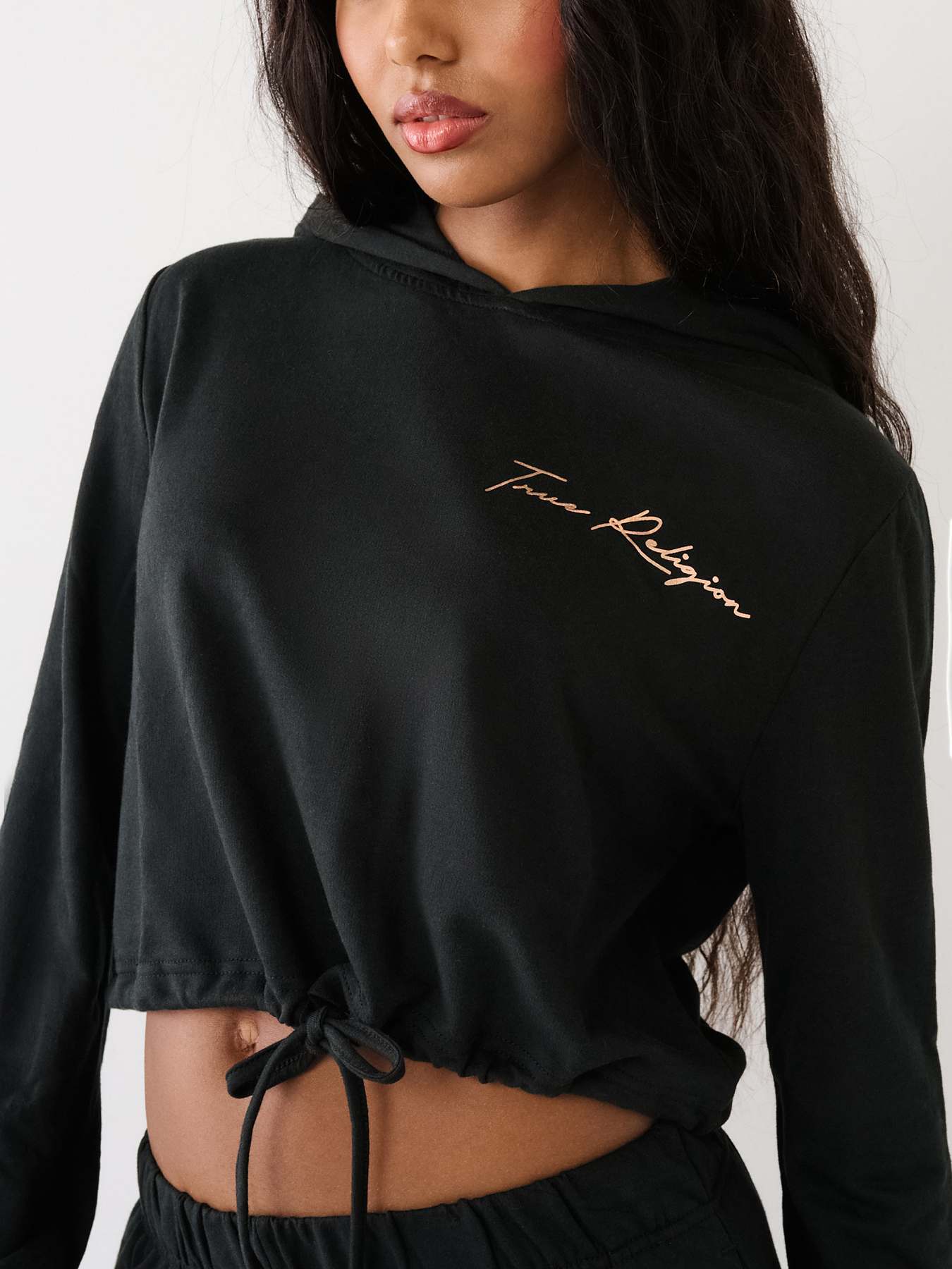 LOGO CROP HOODIE