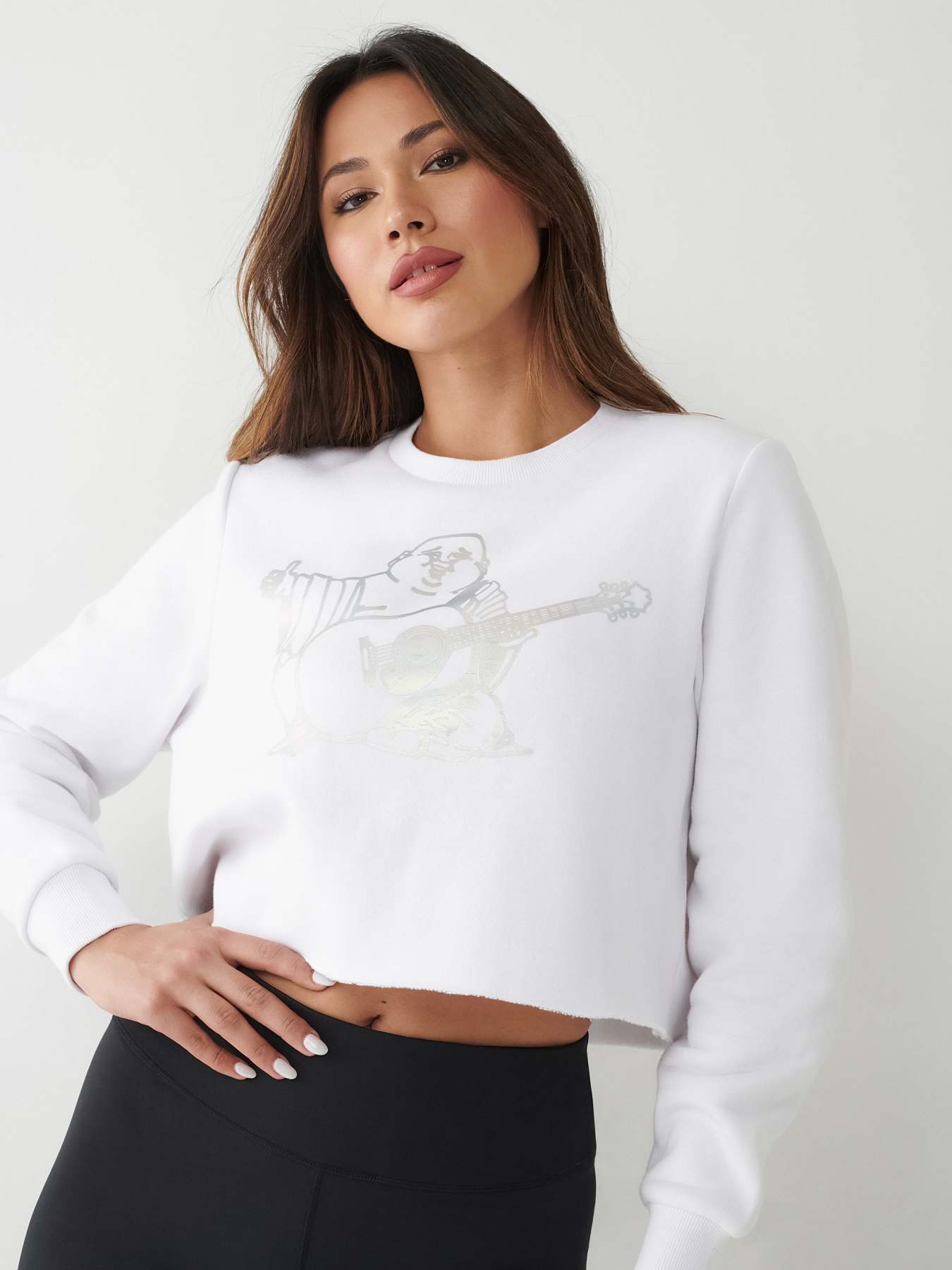 Imprint Of Change 'Reconciliation Week' Ecru Cotton Blend Crew Neck Women's Sweatshirt