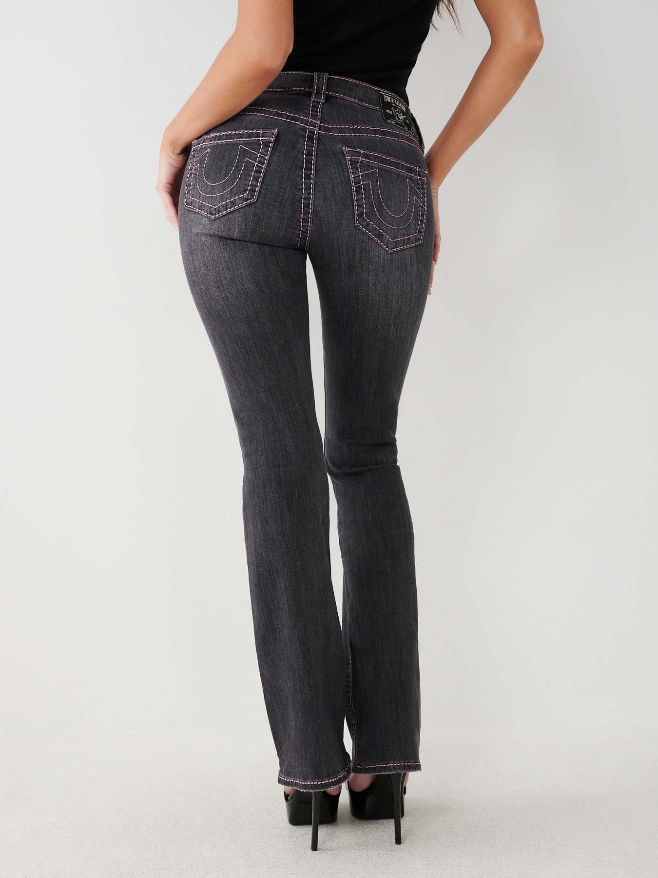 BECCA BIG T STITCH BOOTCUT JEAN