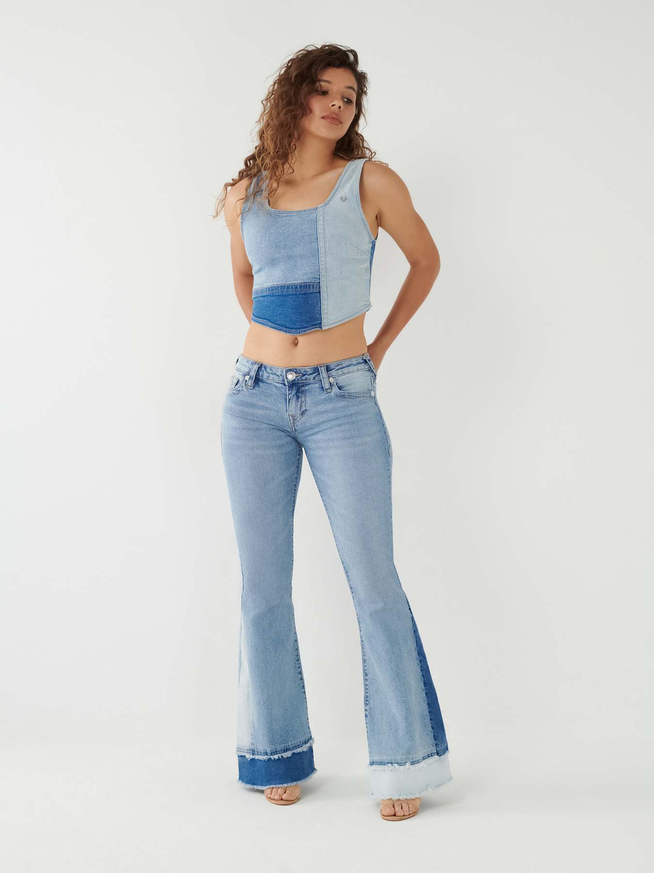 DENIM BUSTIER TOP